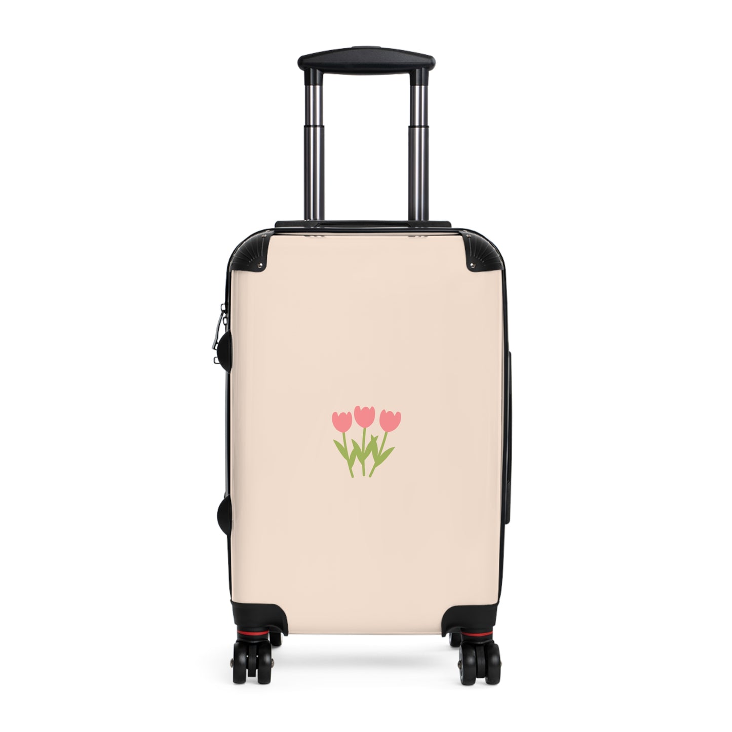 Chic Floral Suitcase with Tulips Design