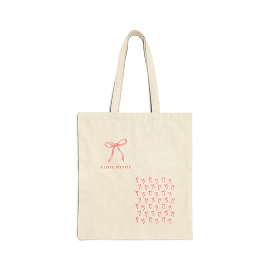 Bag - I Love Myself Cotton Canvas Tote Bag - Eco-Friendly Shopping & Self-Care Gift