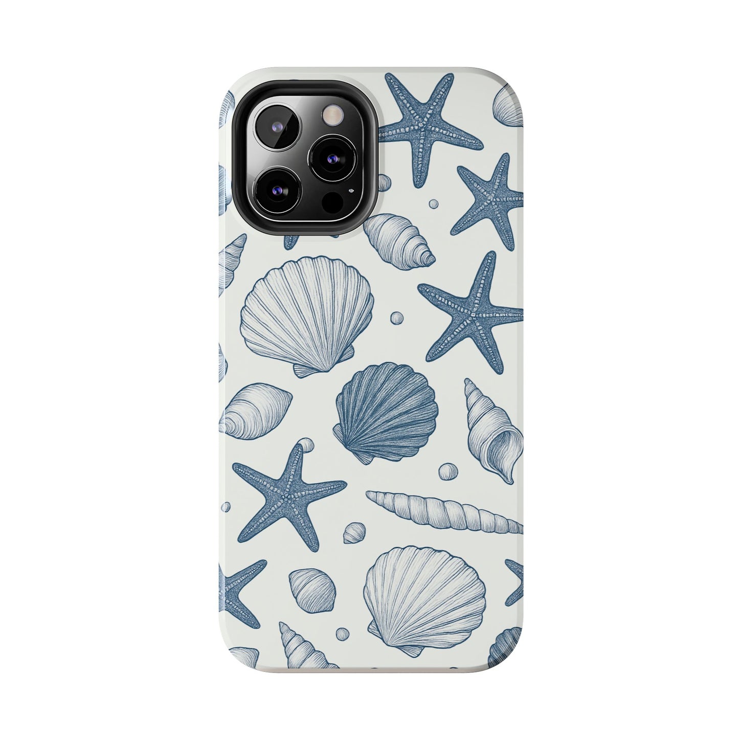 Z Coastal Shells Tough Phone Case - Nautical Design for Ocean Lovers