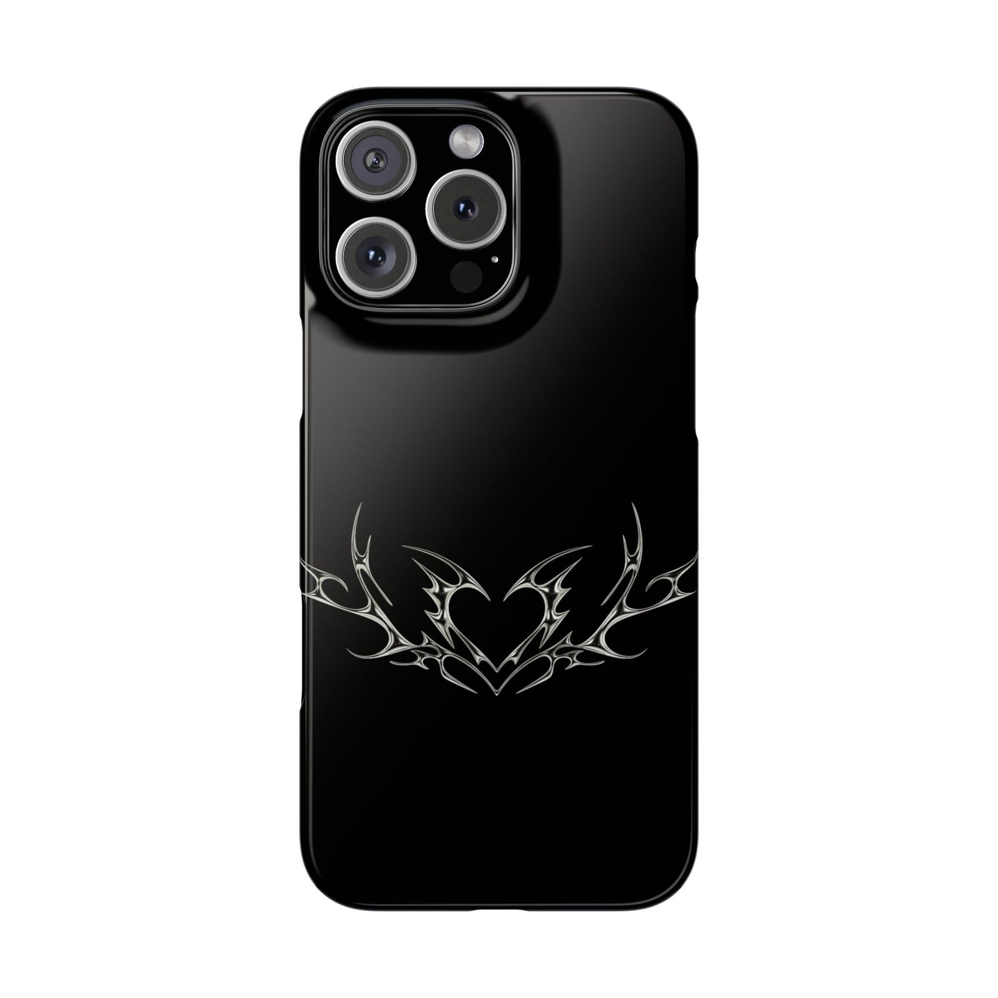 Gothic Heart Design Phone Cases, Slim Phone Covers for Teen Boys and Girls, Trendy Accessories, Unique Gifts for Birthdays, Holidays