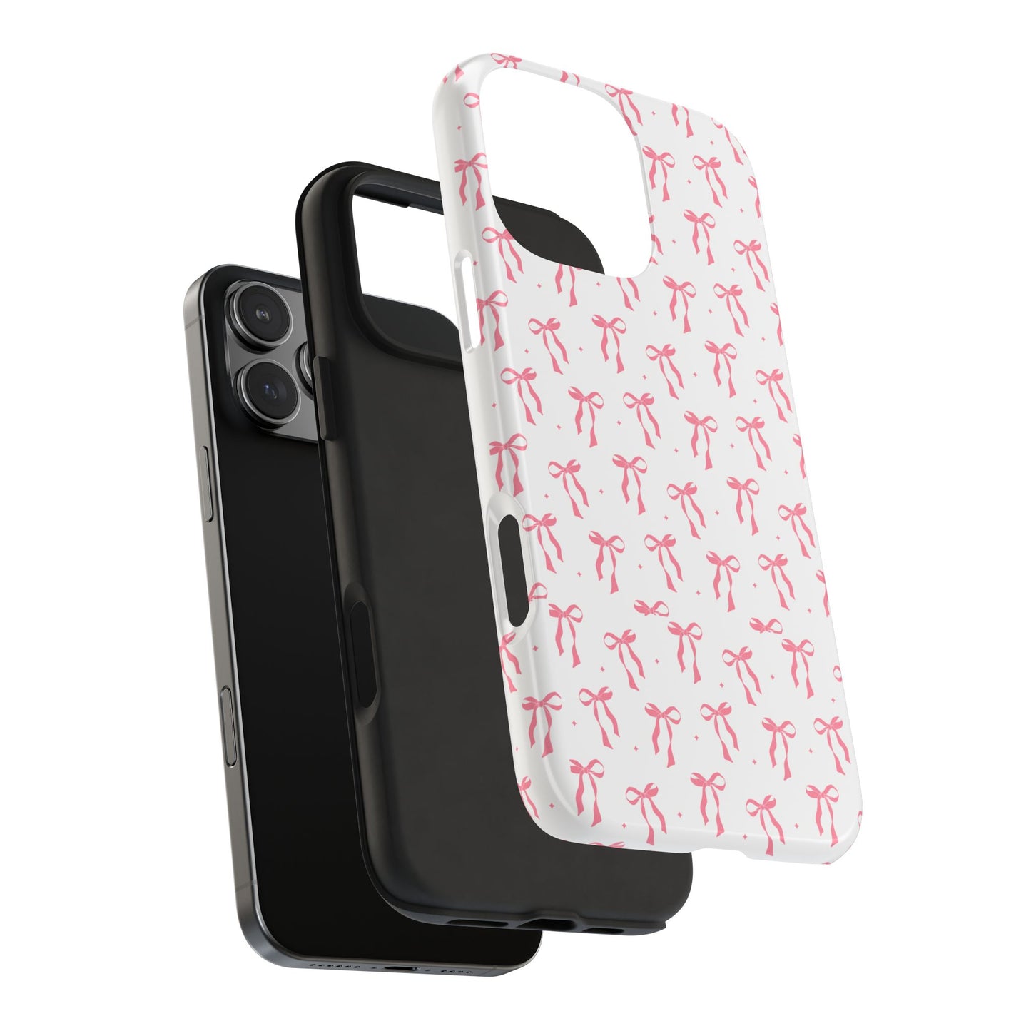 Ribbon Ballet Tough Phone Case - Stylish pink bows aesthetic