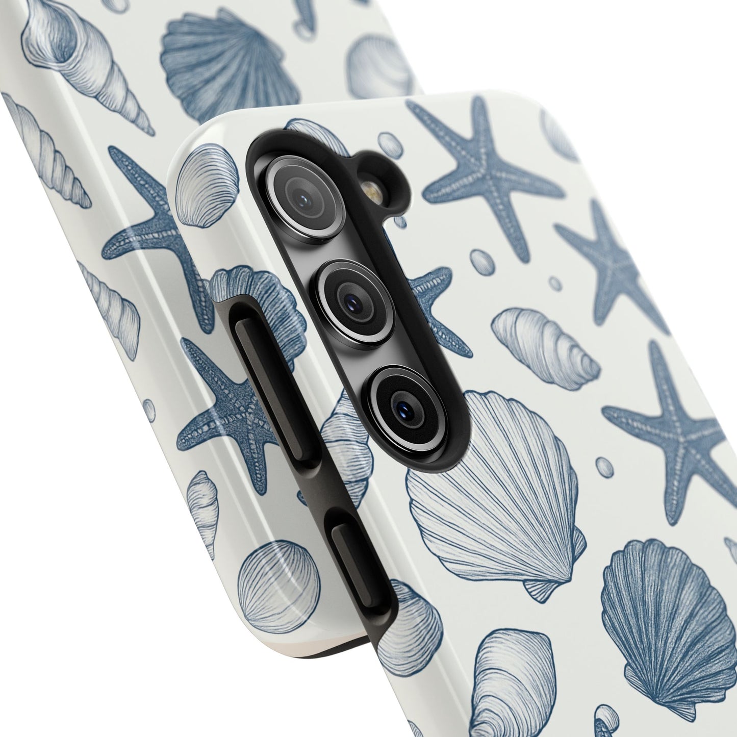 Z Coastal Shells Tough Phone Case - Nautical Design for Ocean Lovers