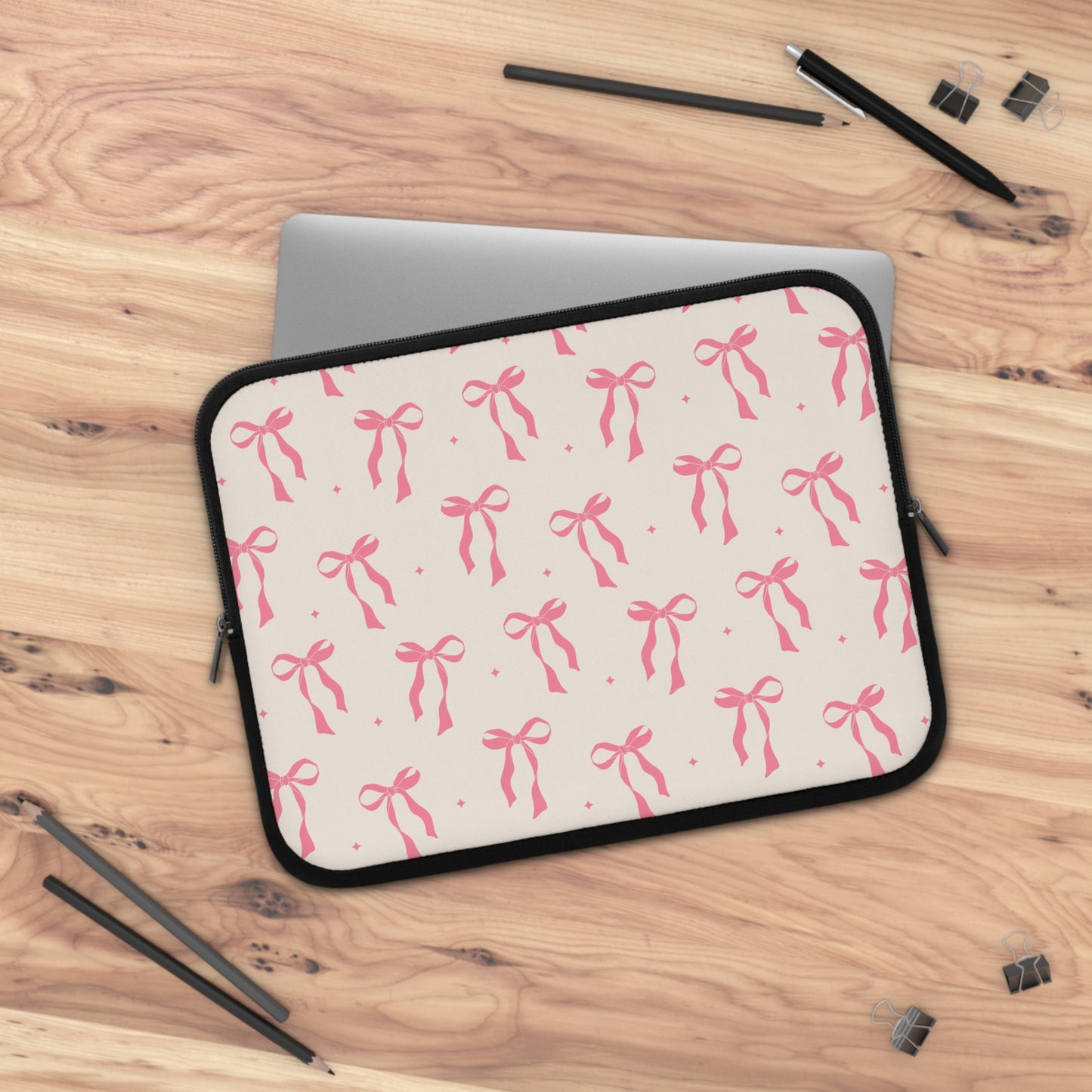 Chic Ribbon Laptop Sleeve - Stylish Protection for Your Tech
