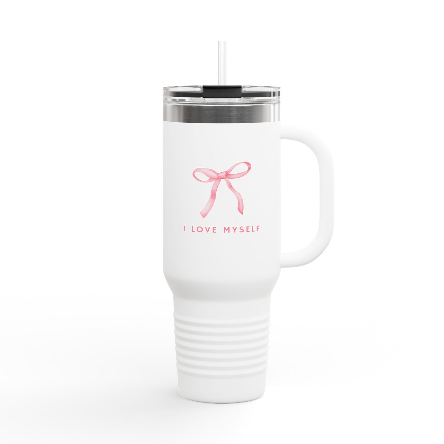 Cute Self-Love Insulated Travel Mug - 40oz with Inspirational Design