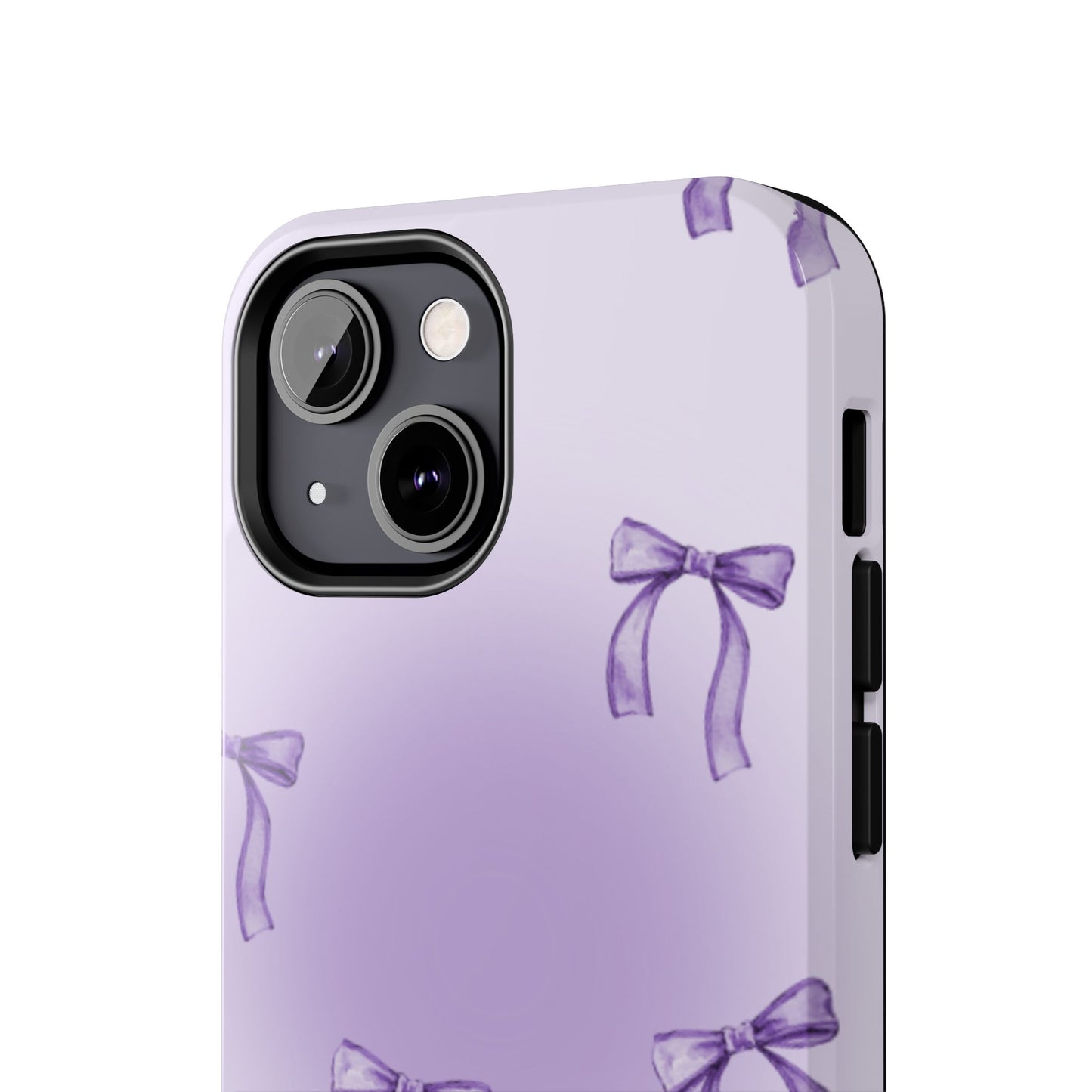 Purple Chic Bow Pattern Phone Case - Stylish Protection for All Occasions