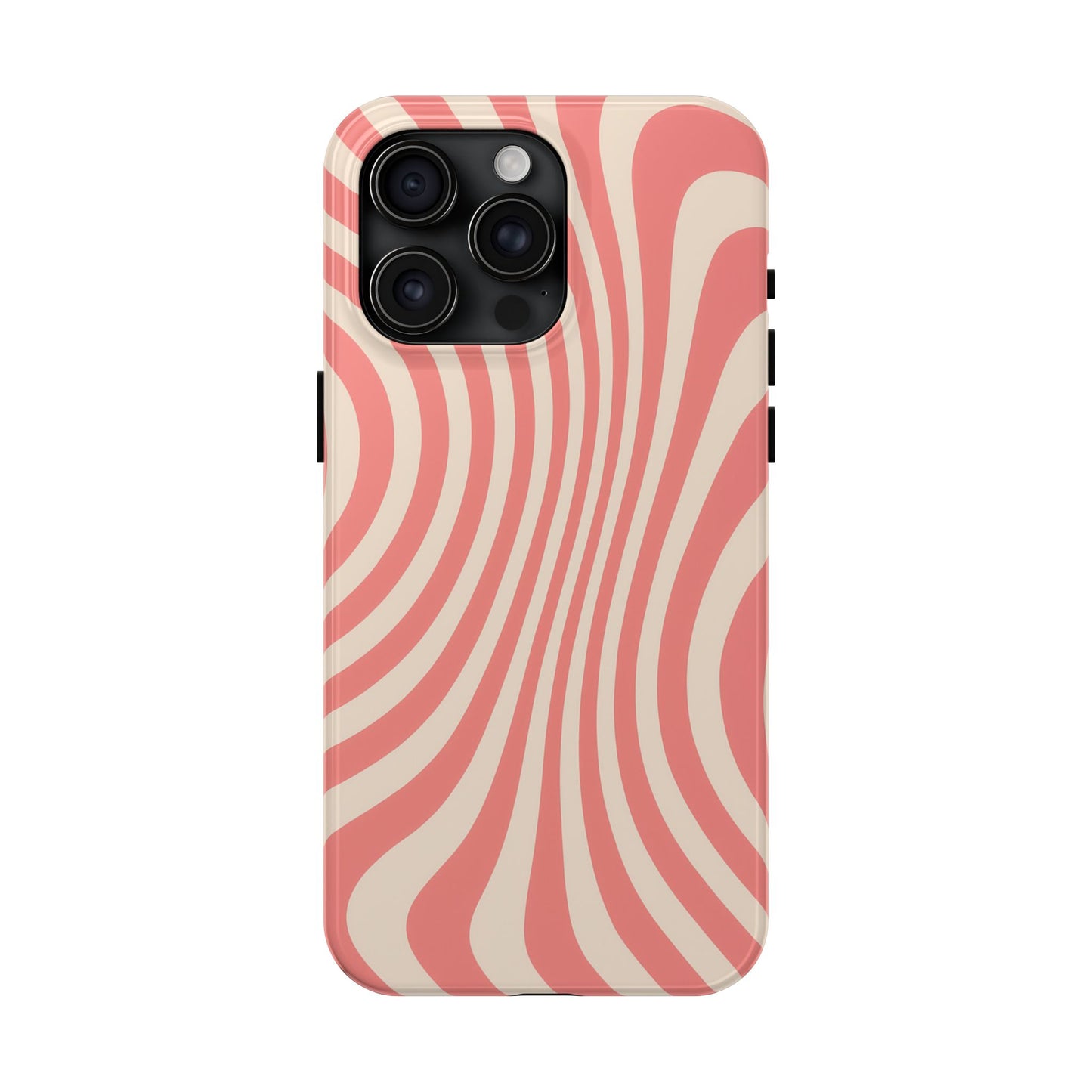 Stylish Waves Phone Case - Trendy Mobile Accessory, Durable Protection, Gift for Teens, Modern Design, Pink Aesthetic