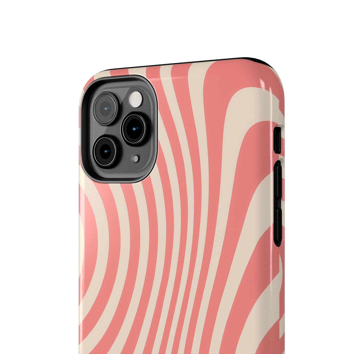 Stylish Waves Phone Case - Trendy Mobile Accessory, Durable Protection, Gift for Teens, Modern Design, Pink Aesthetic