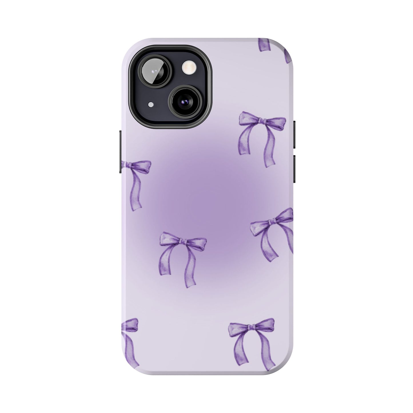 Purple Chic Bow Pattern Phone Case - Stylish Protection for All Occasions