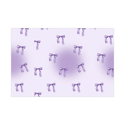 Purple Bow Gift Wrap Papers - Perfect for Celebrations and Special Occasions