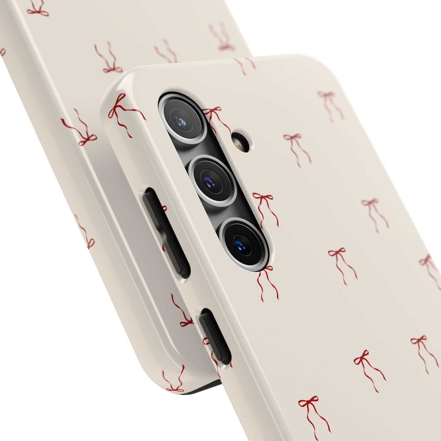 Ribbon Cute Bow Pattern Tough Phone Cases, Bow Phone Cover, Stylish Phone Protectors, Gift for Girls, Trendy Tech Accessories