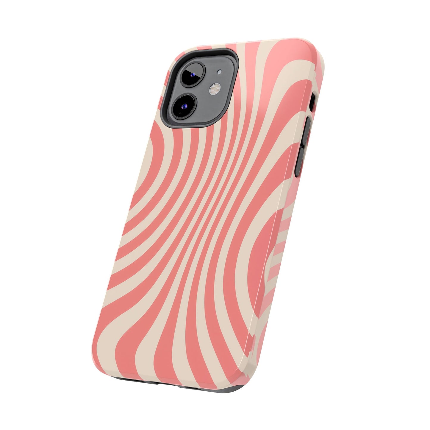Stylish Waves Phone Case - Trendy Mobile Accessory, Durable Protection, Gift for Teens, Modern Design, Pink Aesthetic