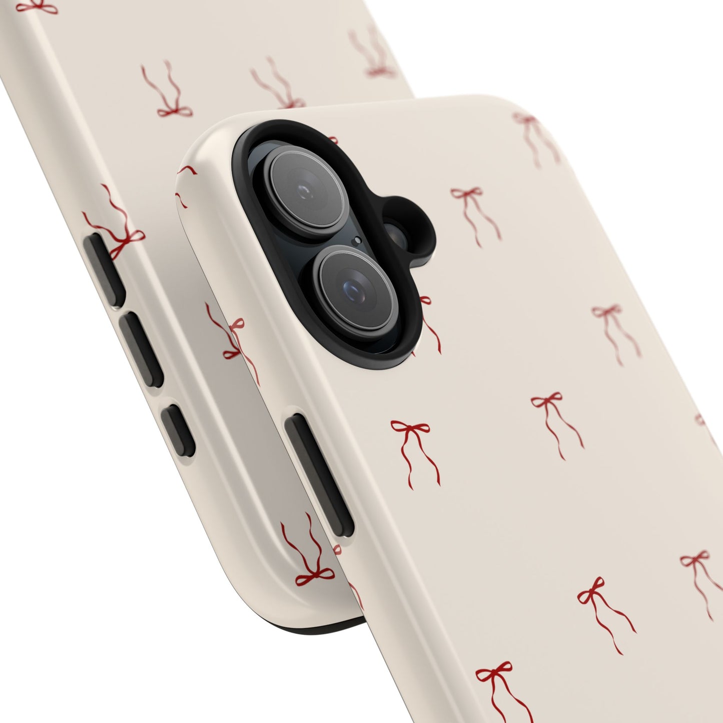 Ribbon Cute Bow Pattern Tough Phone Cases, Bow Phone Cover, Stylish Phone Protectors, Gift for Girls, Trendy Tech Accessories
