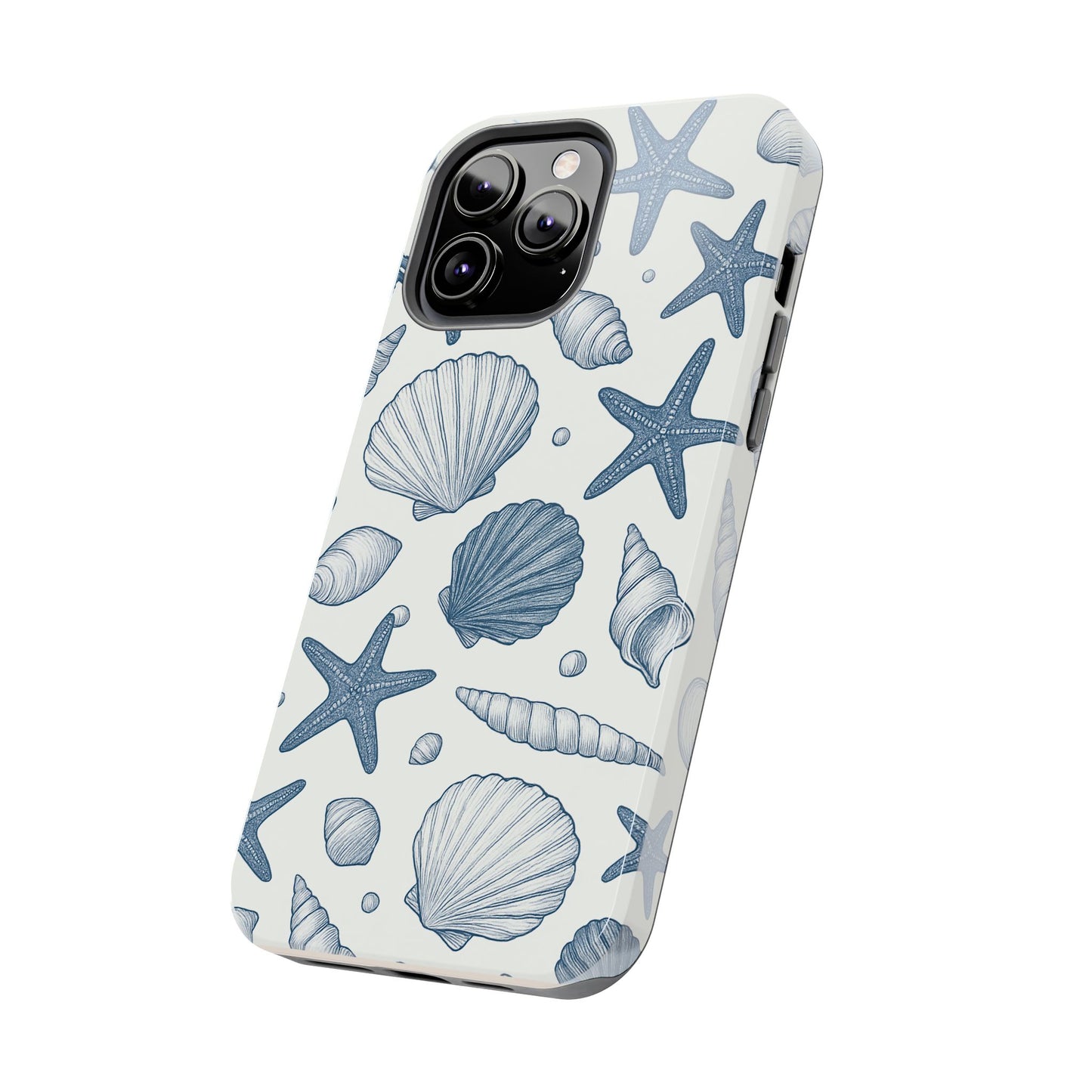 Z Coastal Shells Tough Phone Case - Nautical Design for Ocean Lovers