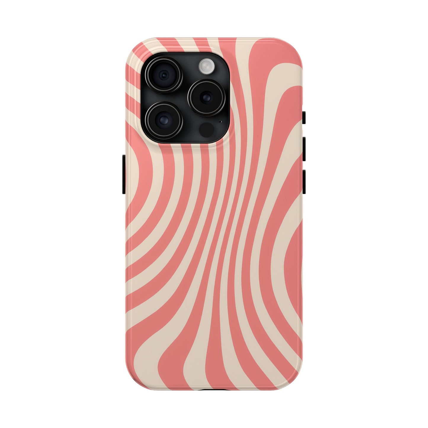 Stylish Waves Phone Case - Trendy Mobile Accessory, Durable Protection, Gift for Teens, Modern Design, Pink Aesthetic