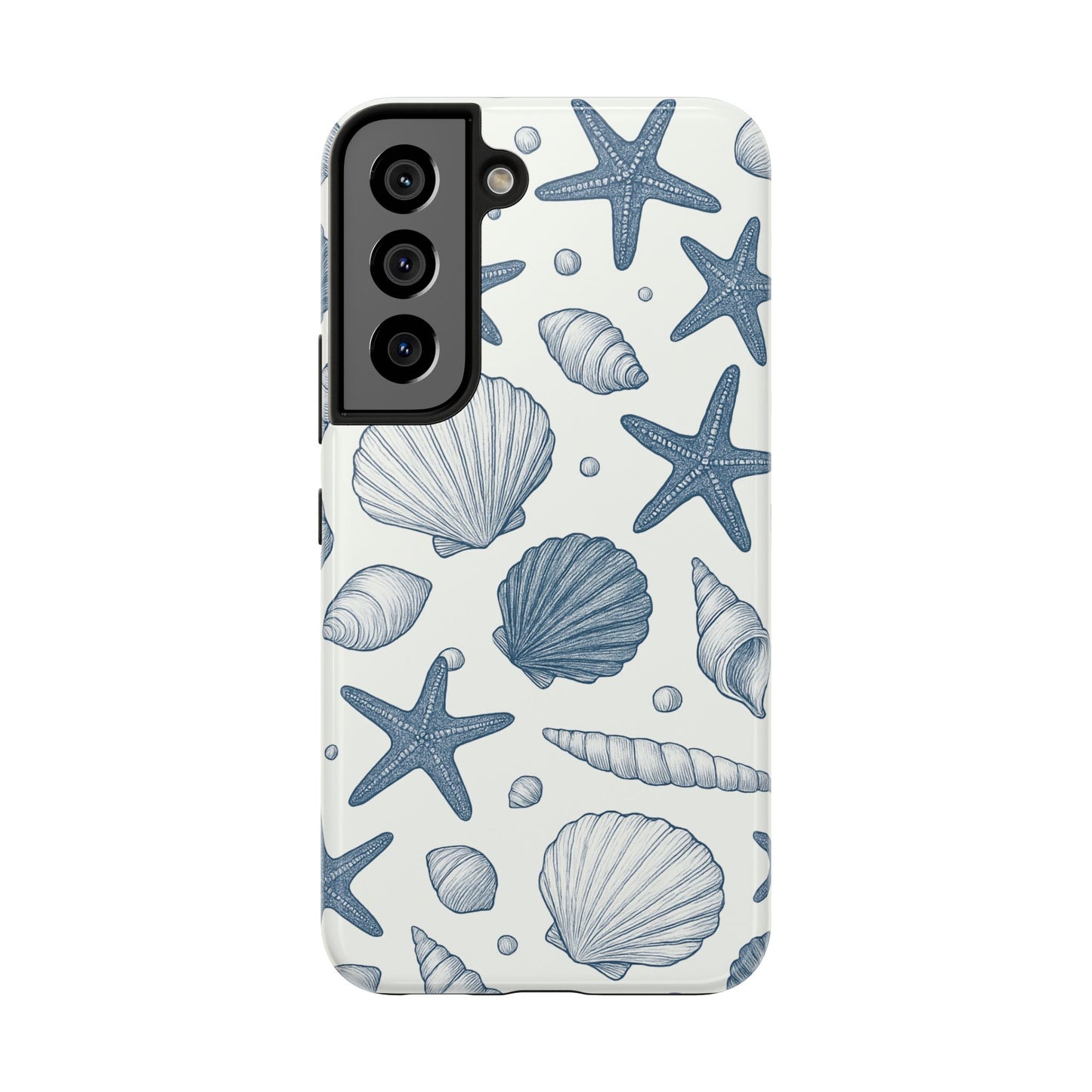 Z Coastal Shells Tough Phone Case - Nautical Design for Ocean Lovers