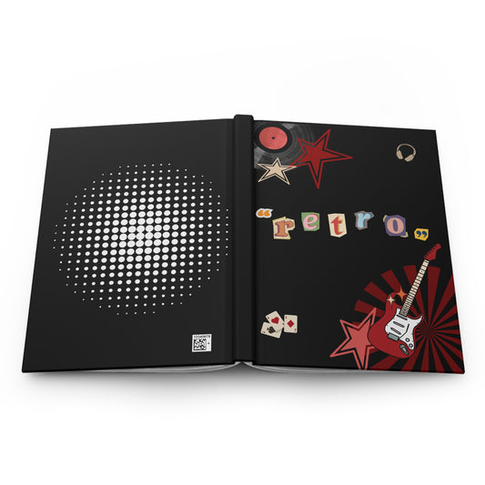 Retro Inspired Hardcover Journal, Perfect Gift for Musicians, Artists, and Writers, Vintage Themed Notebook, Great for Holiday Giving