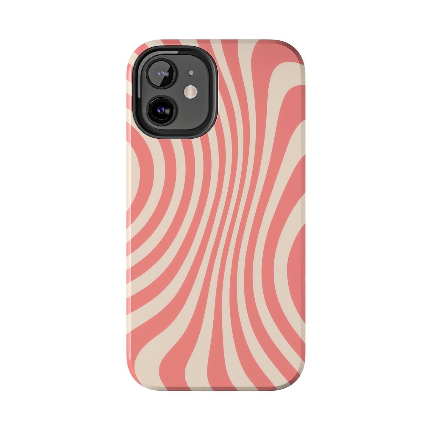 Stylish Waves Phone Case - Trendy Mobile Accessory, Durable Protection, Gift for Teens, Modern Design, Pink Aesthetic