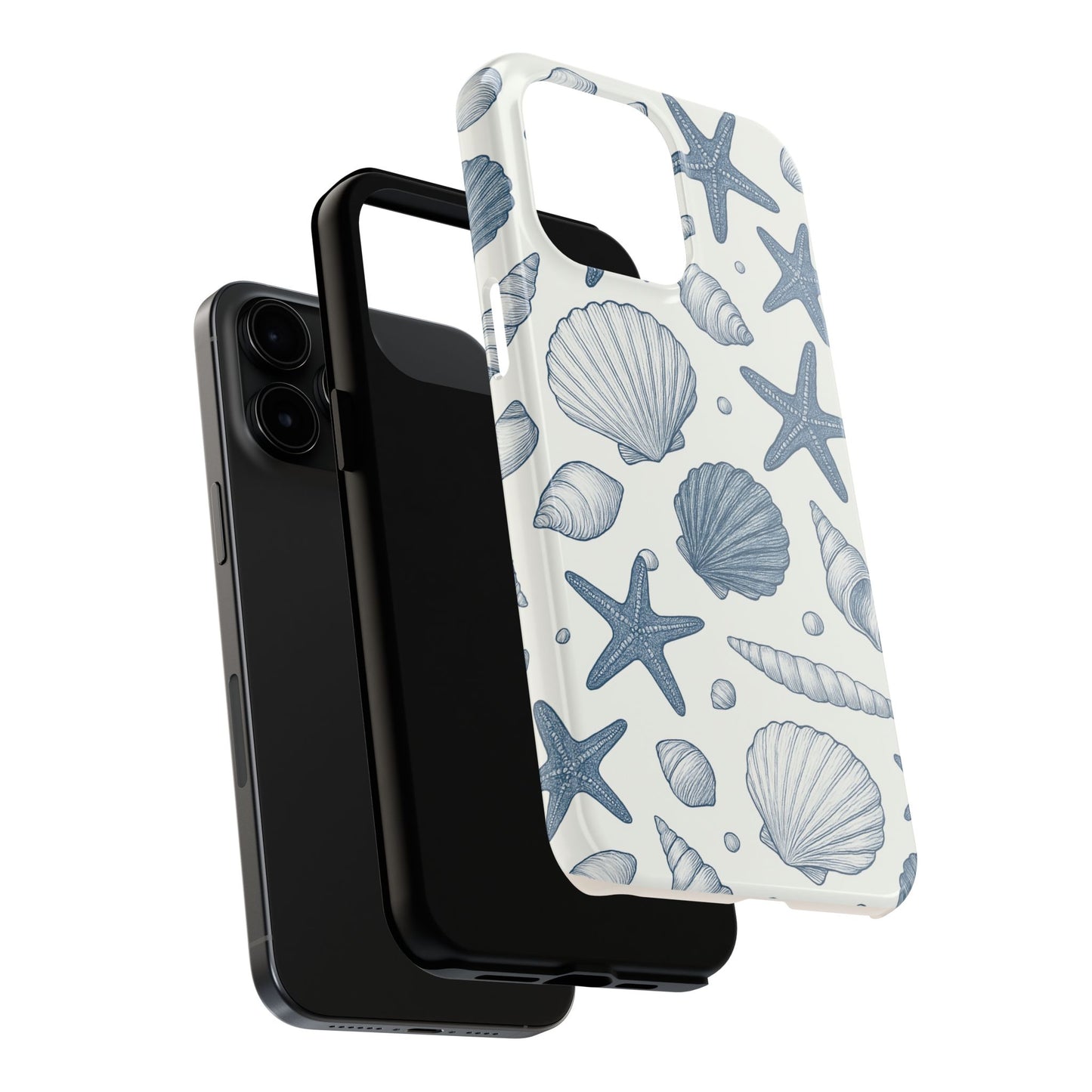 Z Coastal Shells Tough Phone Case - Nautical Design for Ocean Lovers