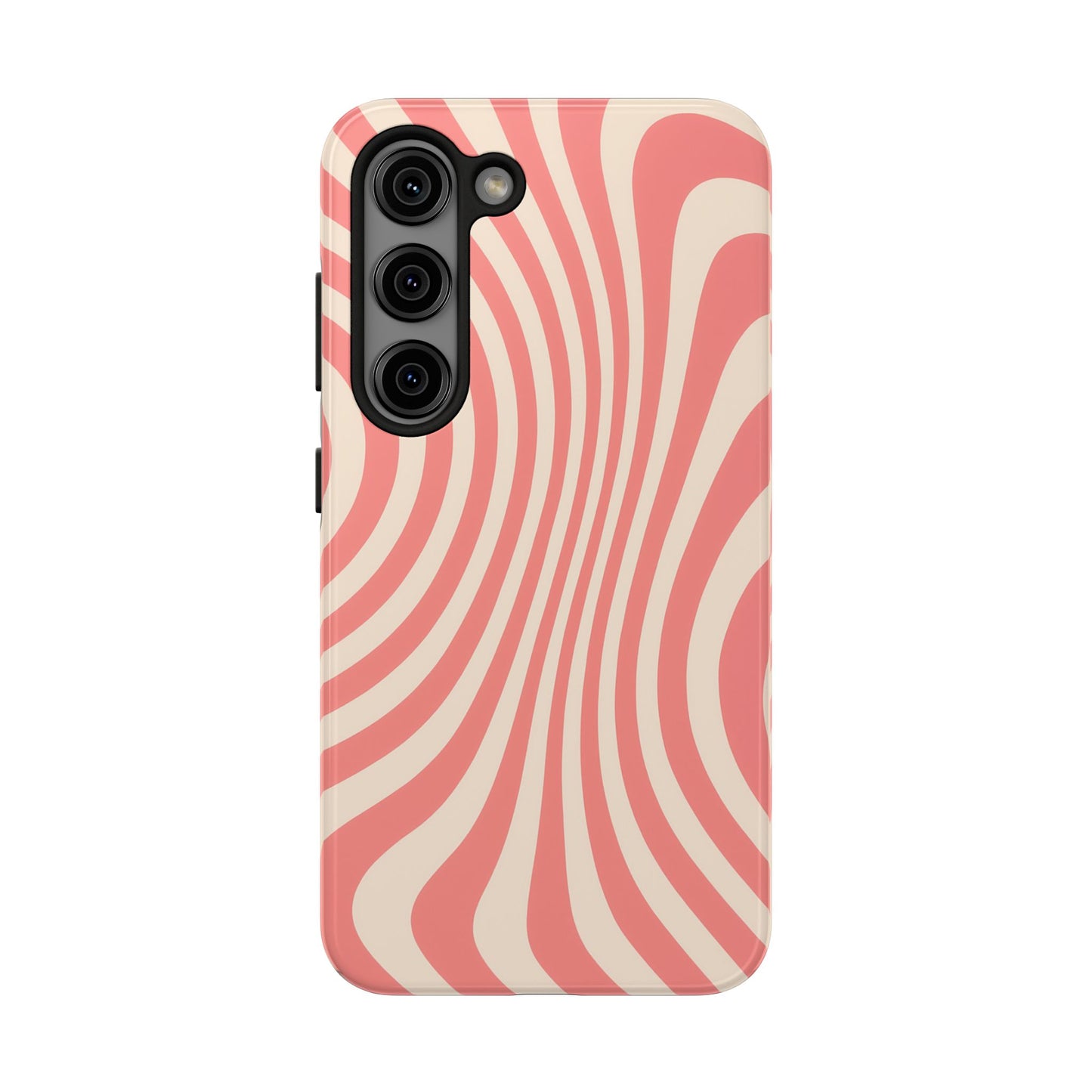 Stylish Waves Phone Case - Trendy Mobile Accessory, Durable Protection, Gift for Teens, Modern Design, Pink Aesthetic