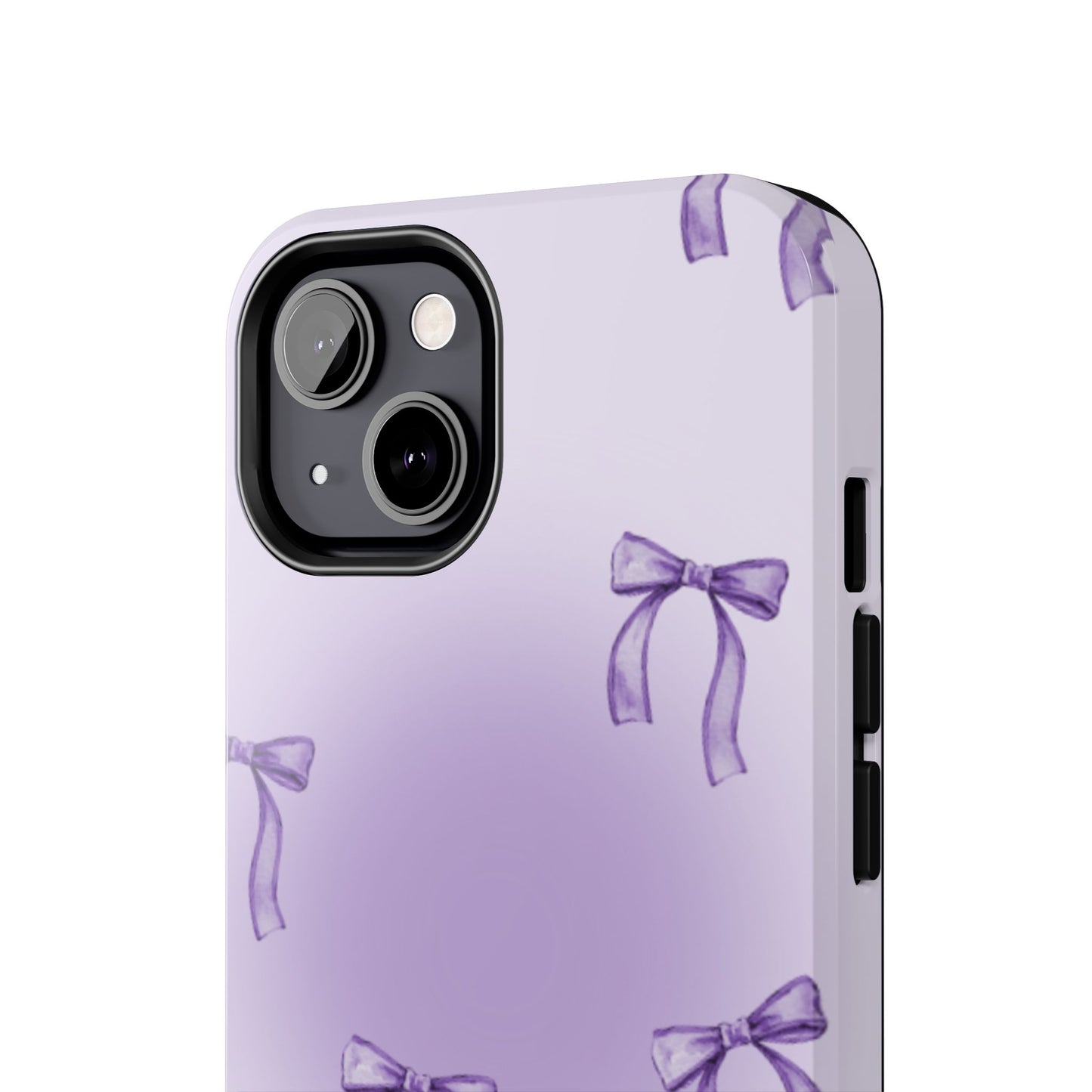 Purple Chic Bow Pattern Phone Case - Stylish Protection for All Occasions