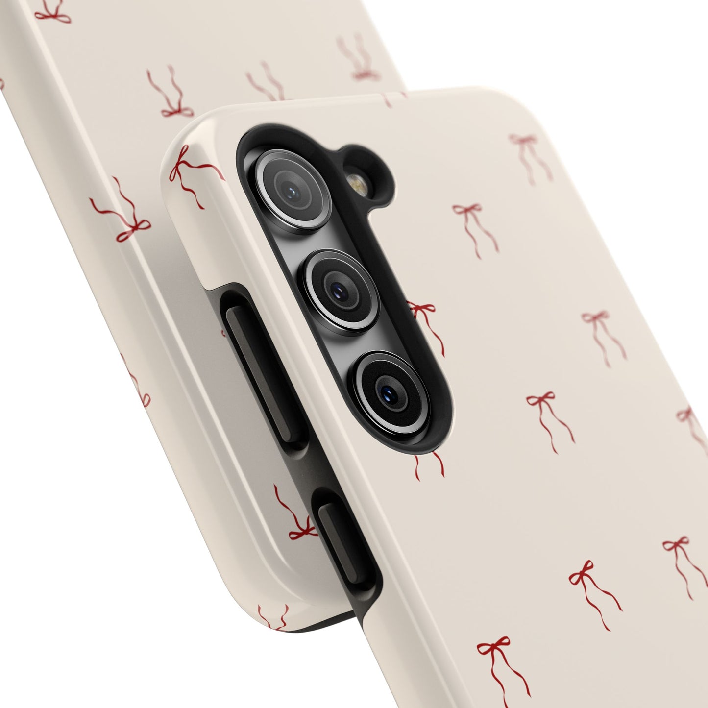 Ribbon Cute Bow Pattern Tough Phone Cases, Bow Phone Cover, Stylish Phone Protectors, Gift for Girls, Trendy Tech Accessories