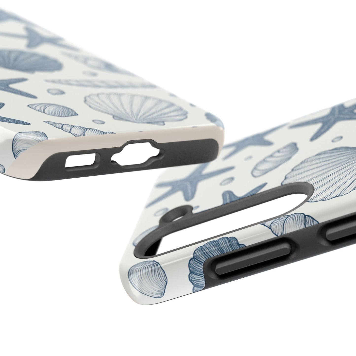 Z Coastal Shells Tough Phone Case - Nautical Design for Ocean Lovers