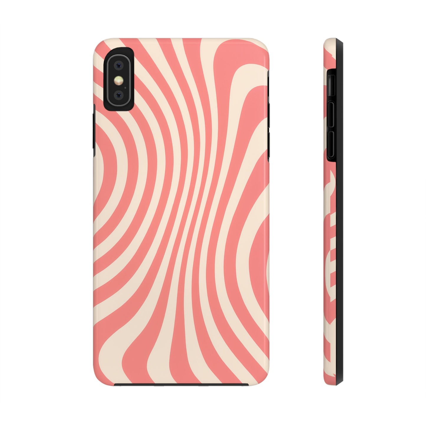 Stylish Waves Phone Case - Trendy Mobile Accessory, Durable Protection, Gift for Teens, Modern Design, Pink Aesthetic