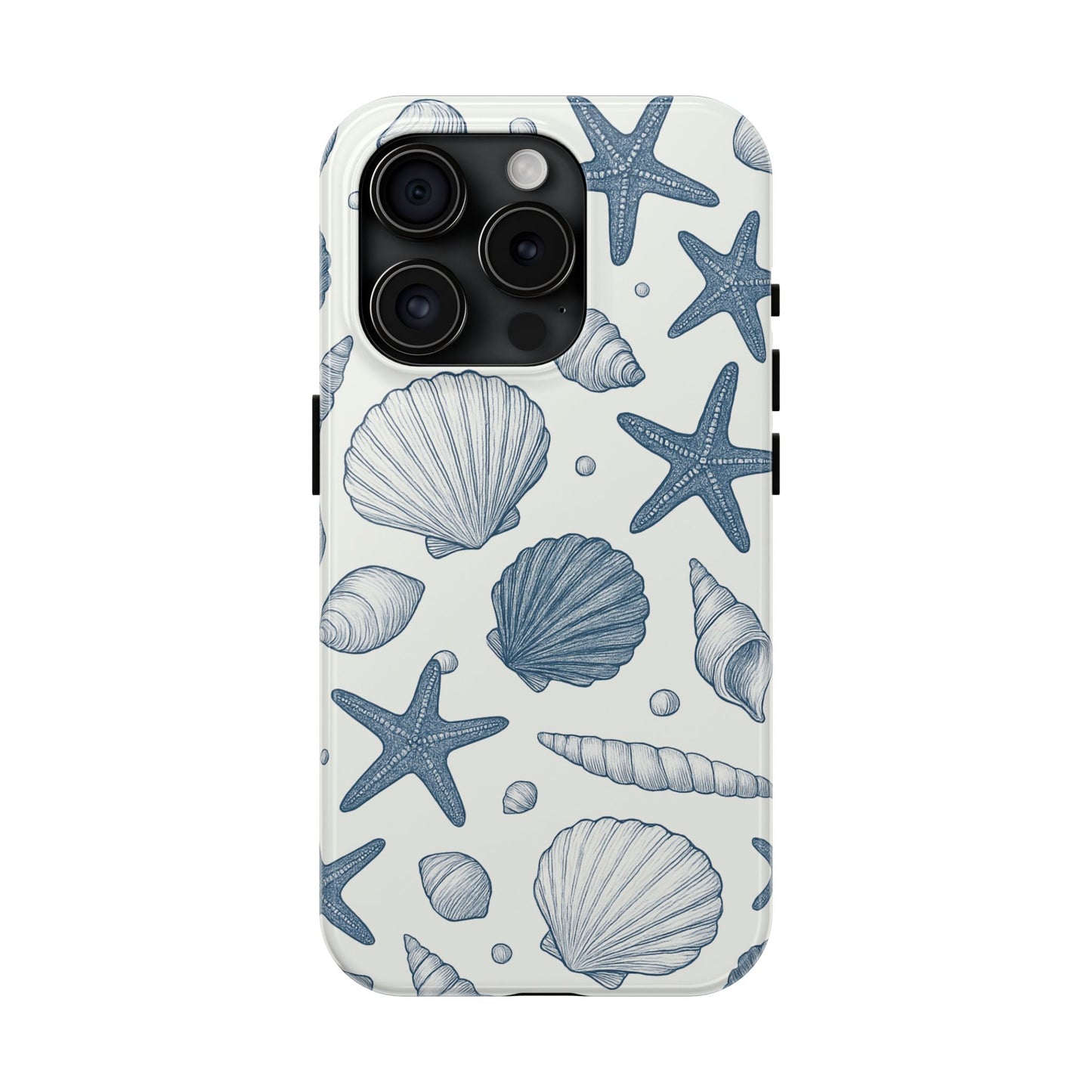 Z Coastal Shells Tough Phone Case - Nautical Design for Ocean Lovers