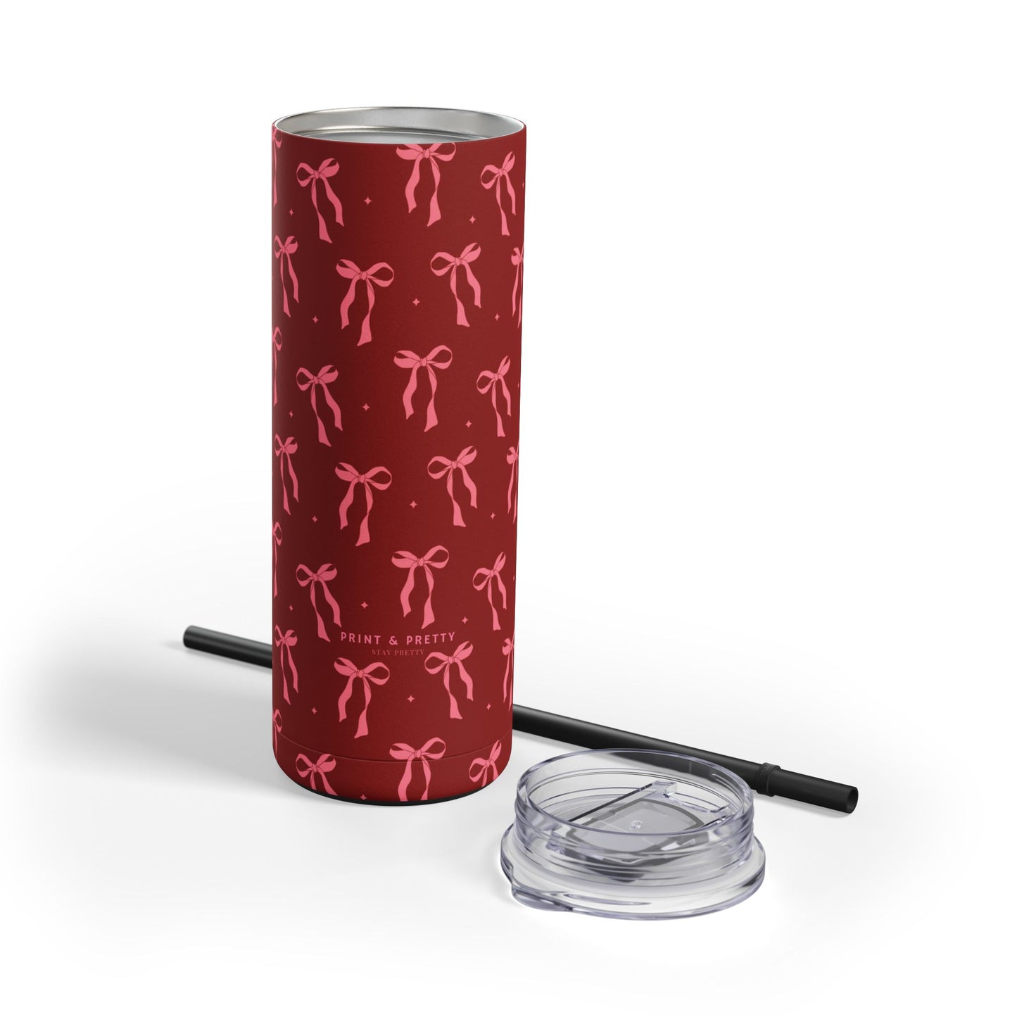Pretty Red Bows & Ribbons 20oz Matte Tumbler - Perfect for Gifts and Celebrations