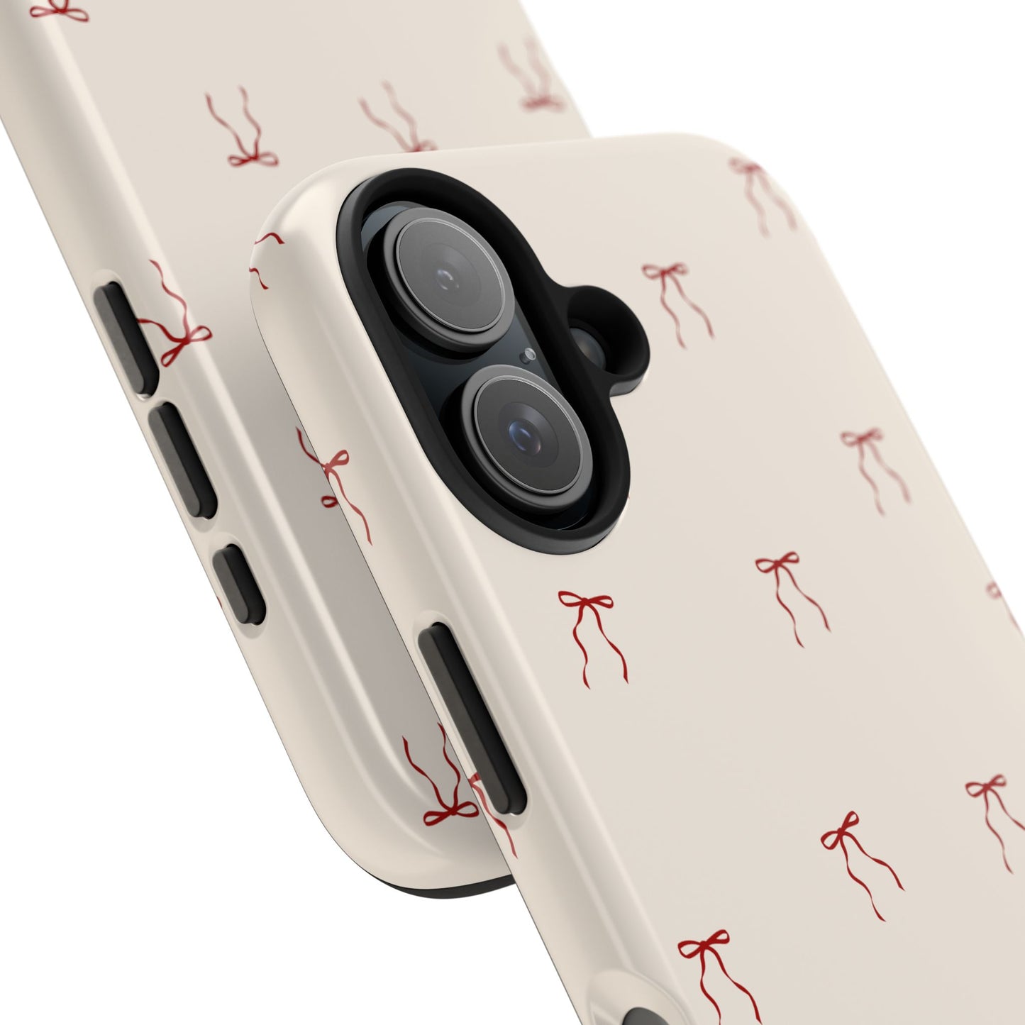 Ribbon Cute Bow Pattern Tough Phone Cases, Bow Phone Cover, Stylish Phone Protectors, Gift for Girls, Trendy Tech Accessories