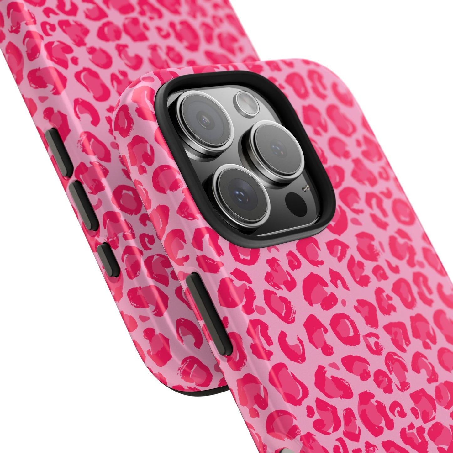 Pink Leopard Print Tough Phone Cases, Y2k Stylish Protection, Gifts for Her, Trendy Phone Accessories, Animal Print Lovers, Durable Cases
