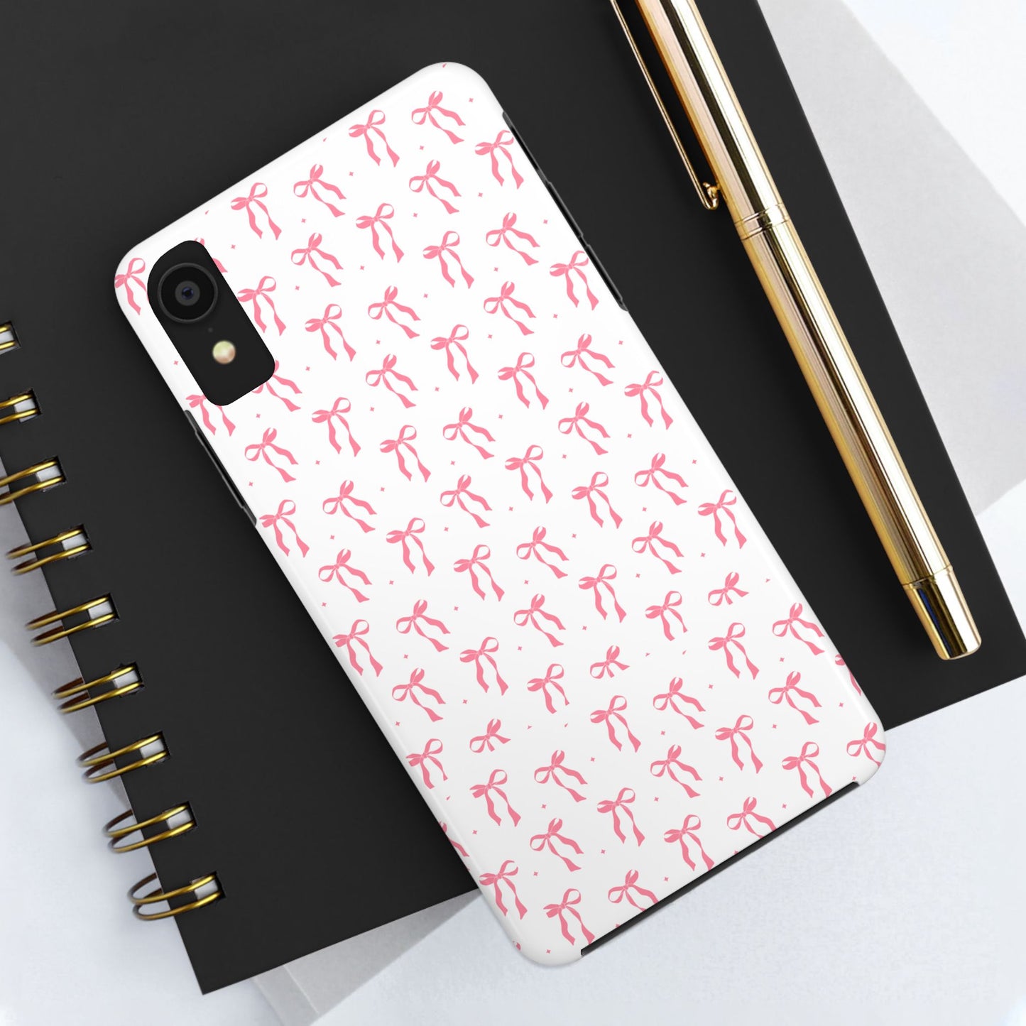 Ribbon Ballet Tough Phone Case - Stylish pink bows aesthetic