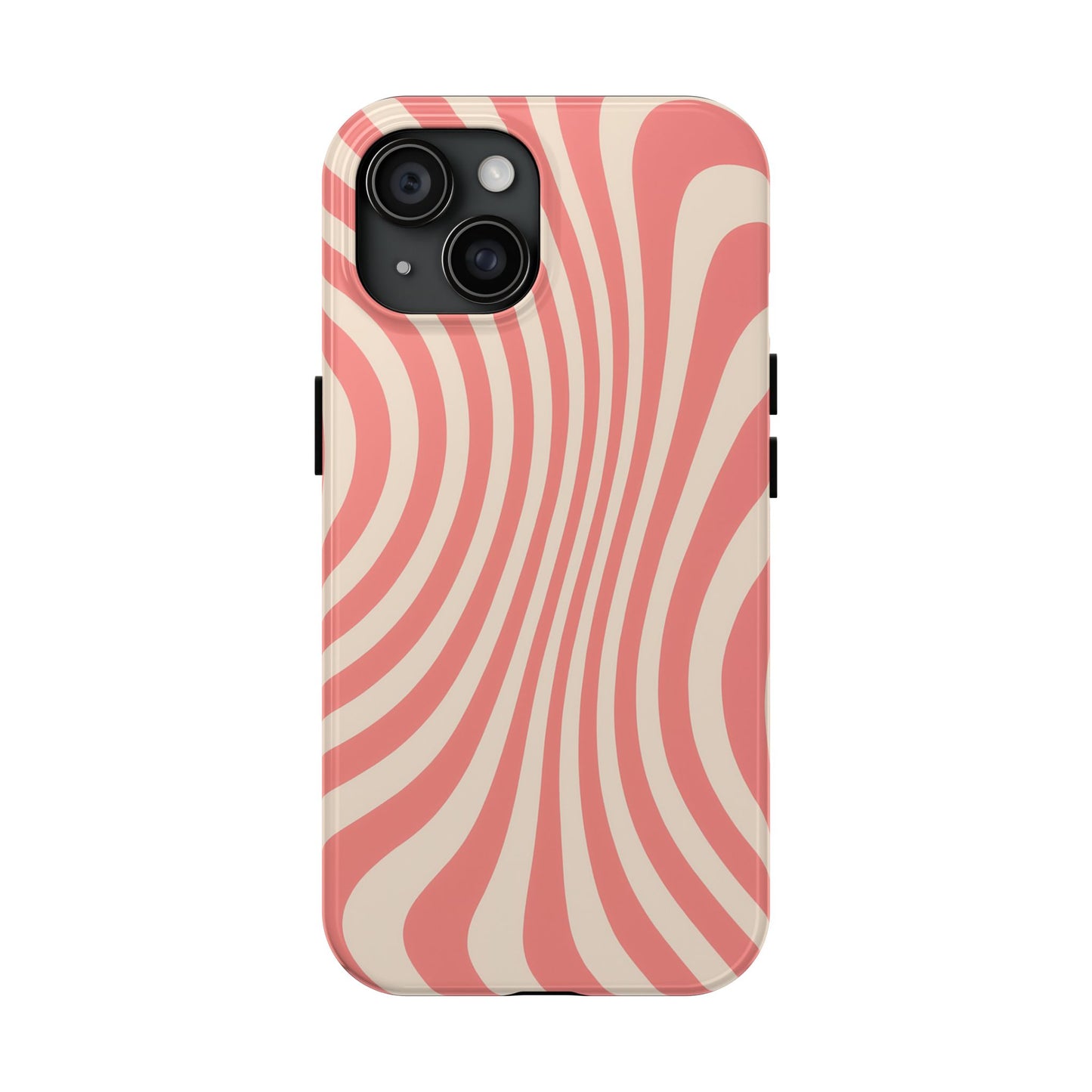 Stylish Waves Phone Case - Trendy Mobile Accessory, Durable Protection, Gift for Teens, Modern Design, Pink Aesthetic