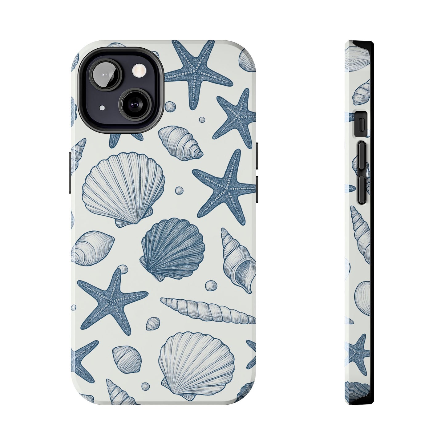 Z Coastal Shells Tough Phone Case - Nautical Design for Ocean Lovers