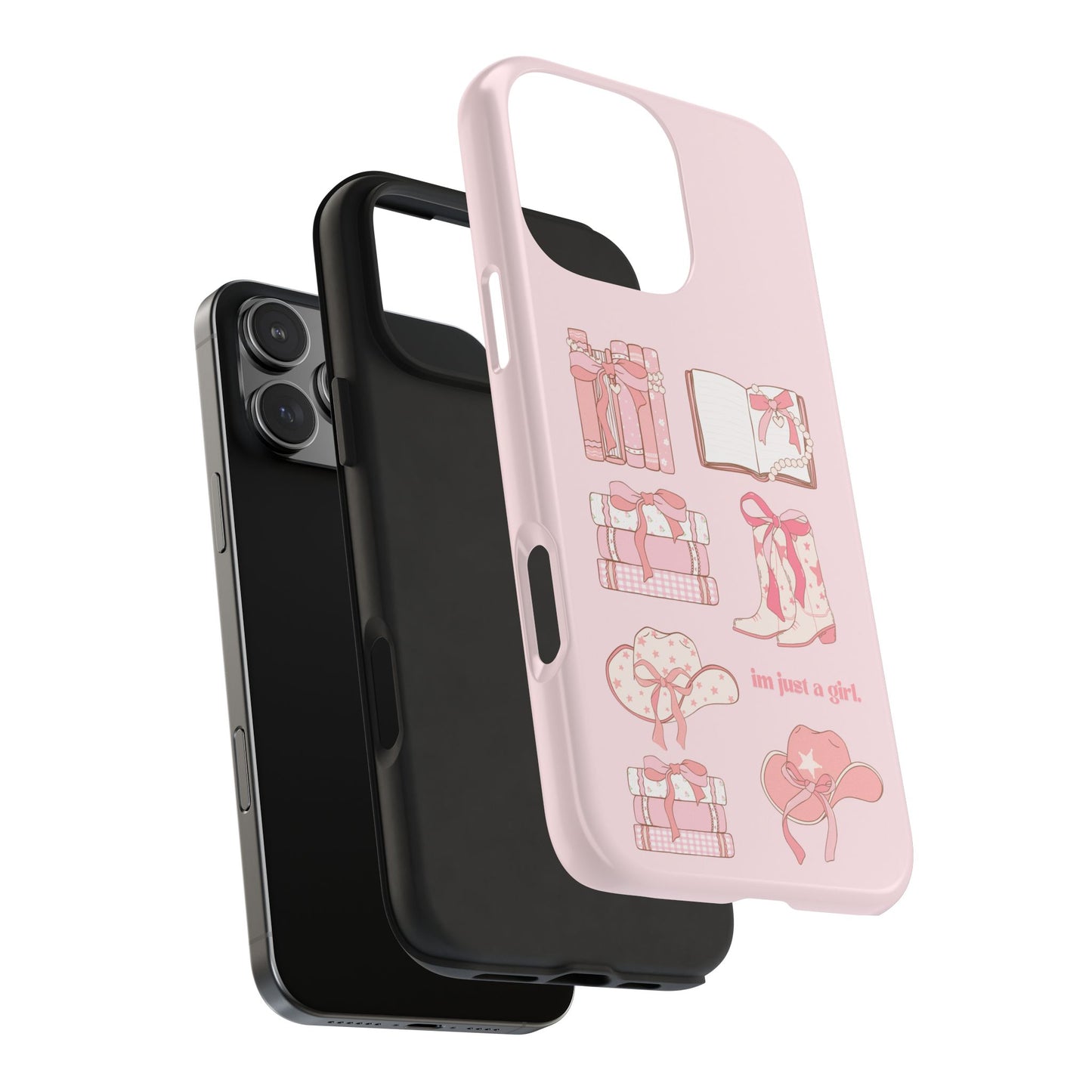 Pink Fashionista Phone Case - 'I’m Just a Girl' Design