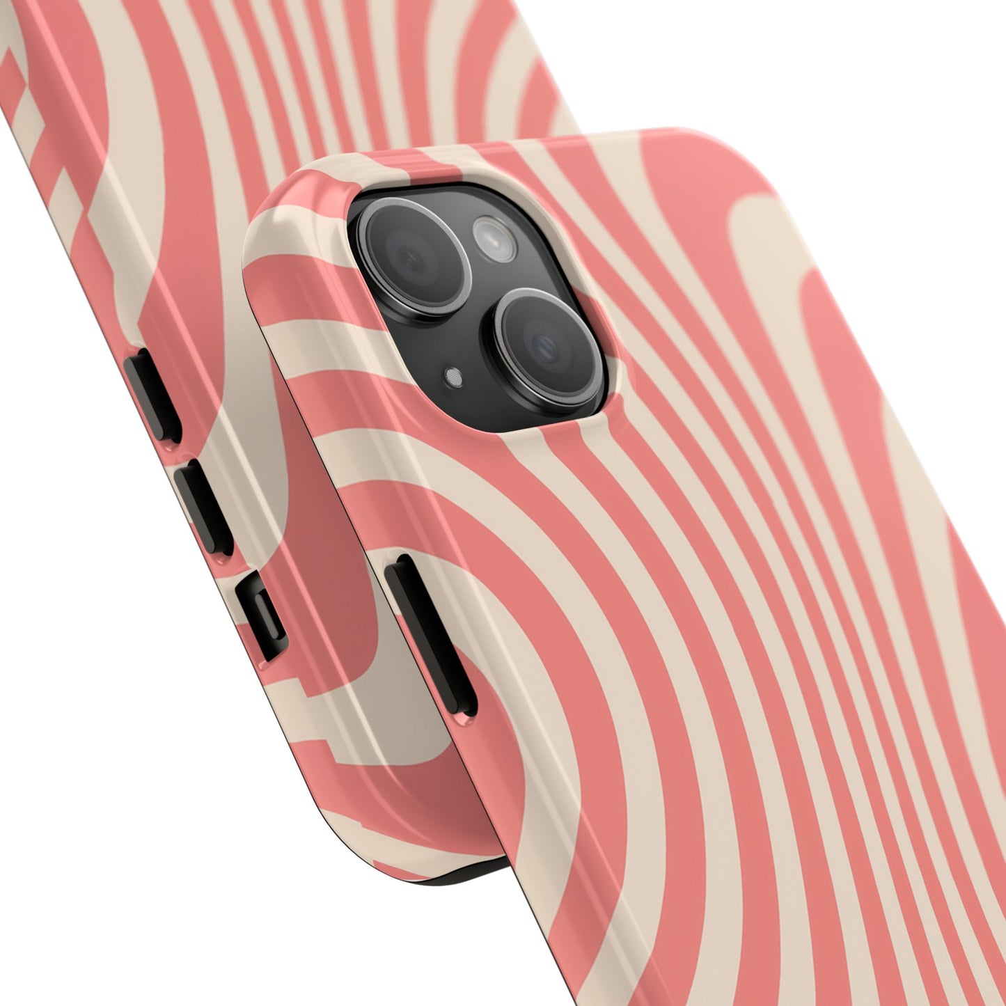 Stylish Waves Phone Case - Trendy Mobile Accessory, Durable Protection, Gift for Teens, Modern Design, Pink Aesthetic