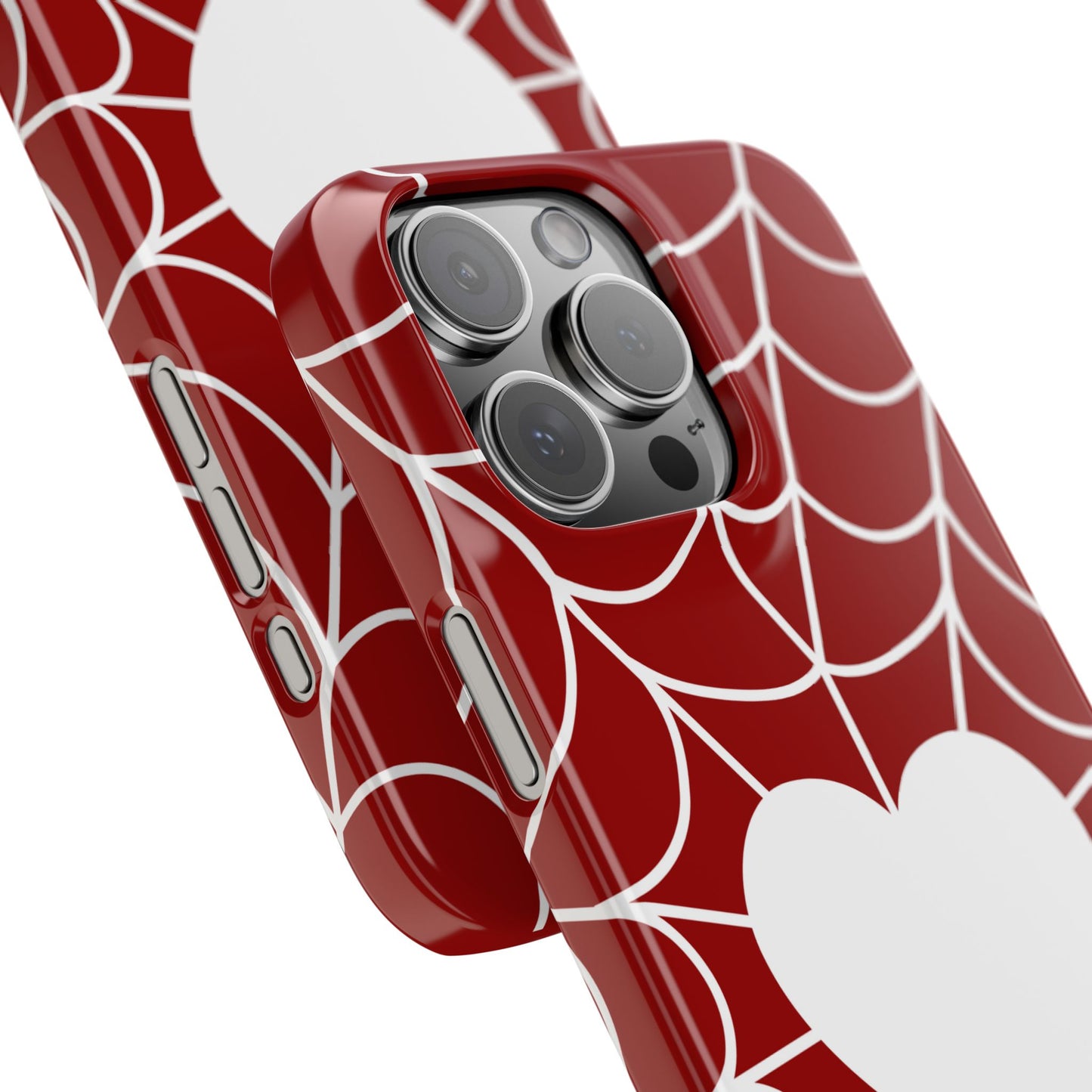 Spiderweb Heart Slim Phone Cases, Cute Phone Accessories, Valentine's Gift, Trendy Phone Cover, Romantic Tech Gadget