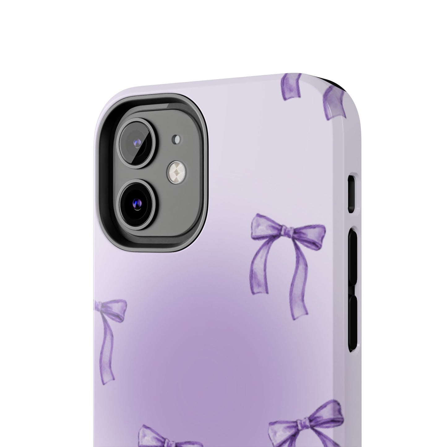 Purple Chic Bow Pattern Phone Case - Stylish Protection for All Occasions