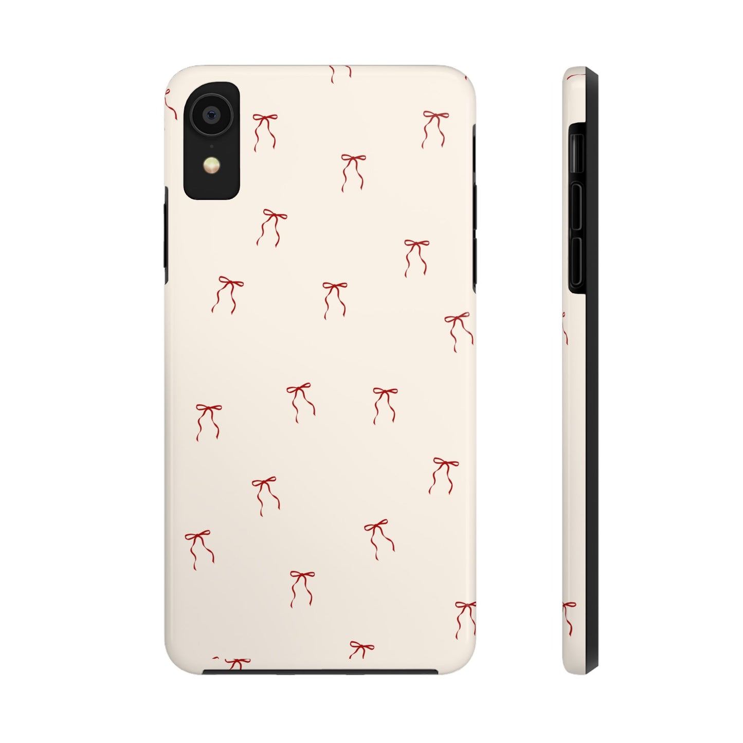 Ribbon Cute Bow Pattern Tough Phone Cases, Bow Phone Cover, Stylish Phone Protectors, Gift for Girls, Trendy Tech Accessories