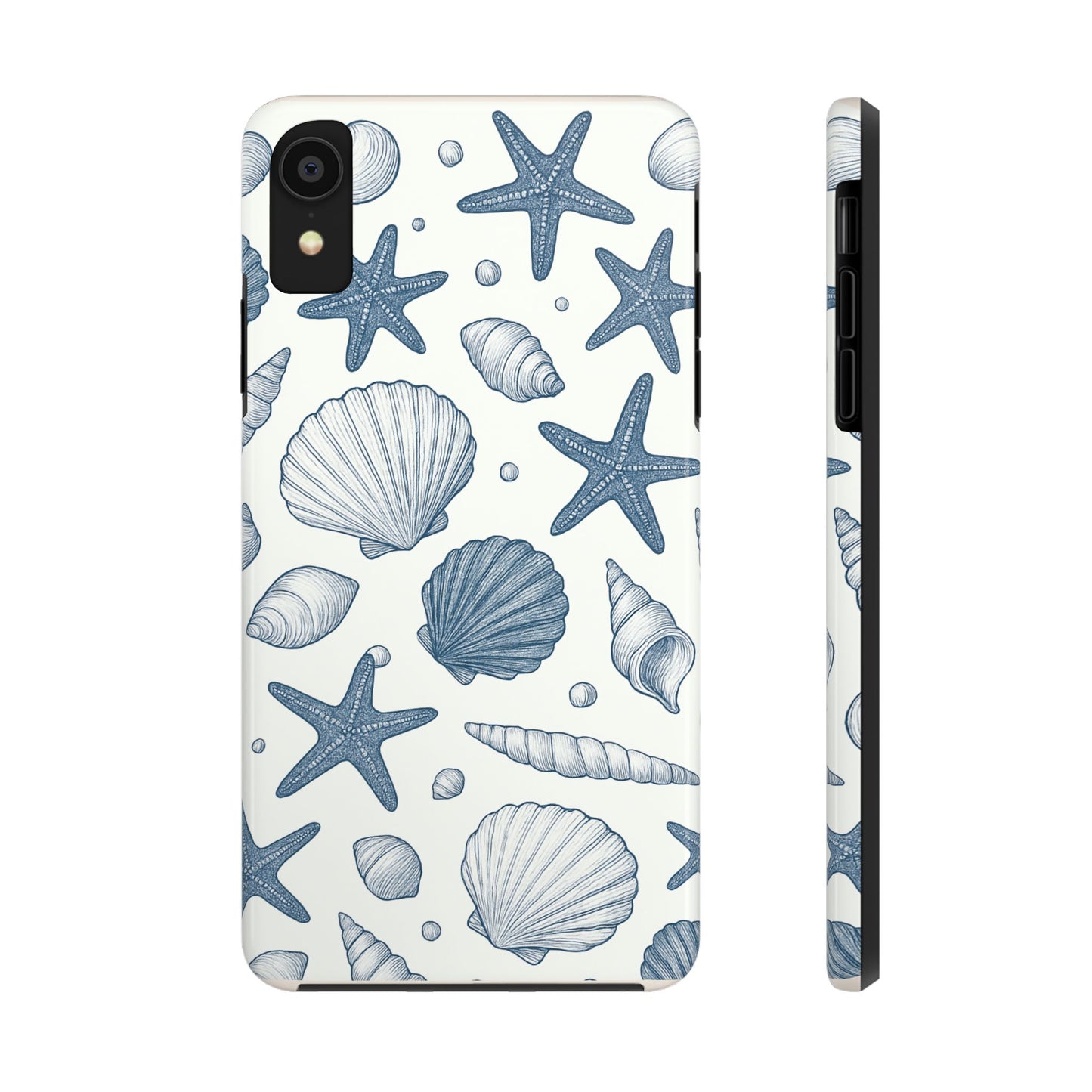 Z Coastal Shells Tough Phone Case - Nautical Design for Ocean Lovers