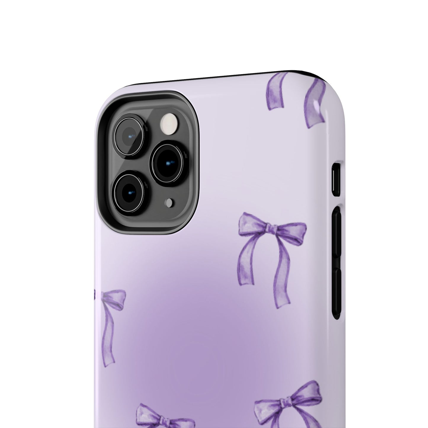 Purple Chic Bow Pattern Phone Case - Stylish Protection for All Occasions
