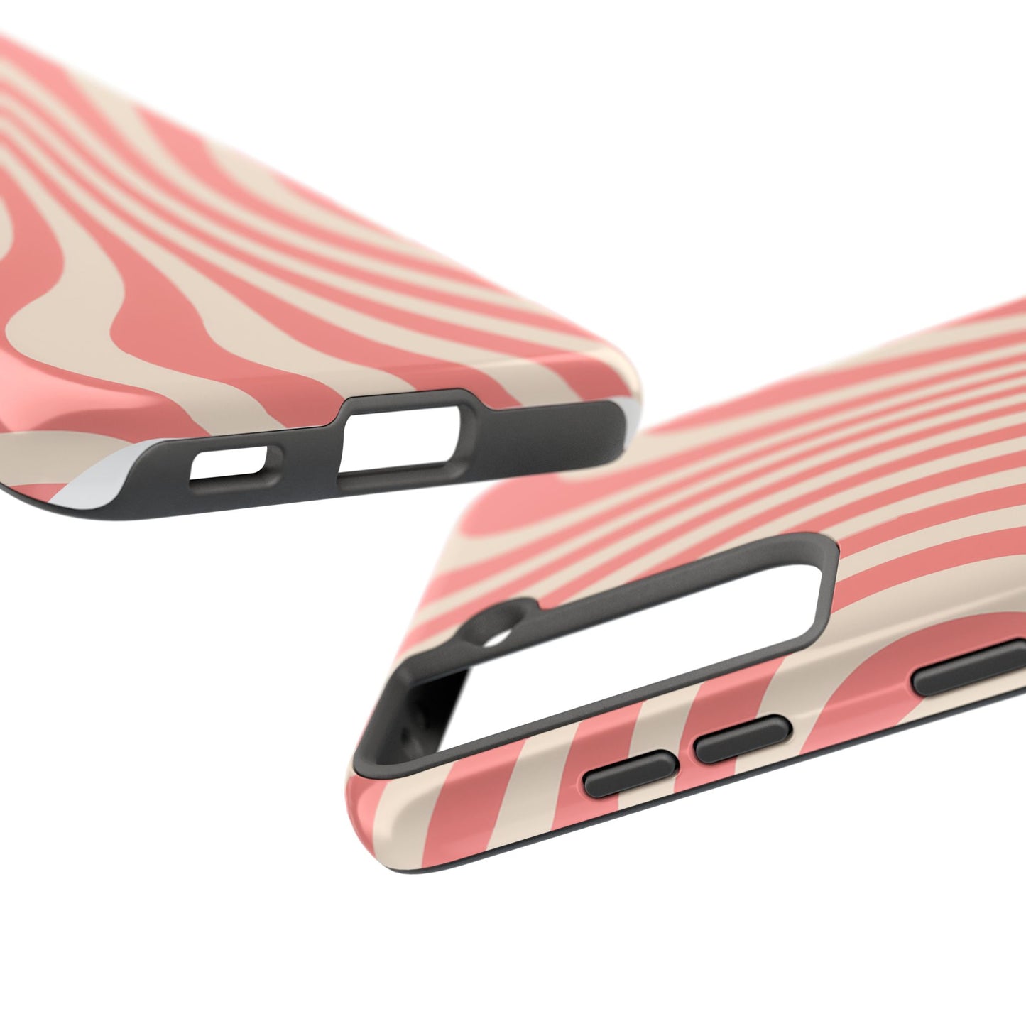 Stylish Waves Phone Case - Trendy Mobile Accessory, Durable Protection, Gift for Teens, Modern Design, Pink Aesthetic