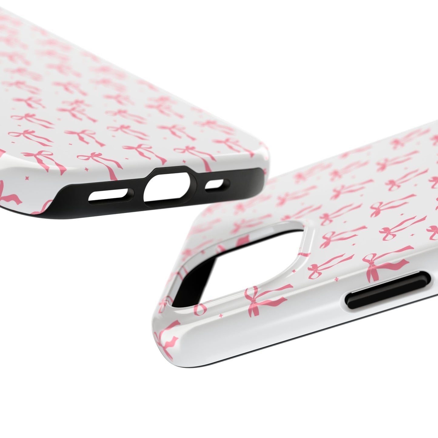 Ribbon Ballet Tough Phone Case - Stylish pink bows aesthetic