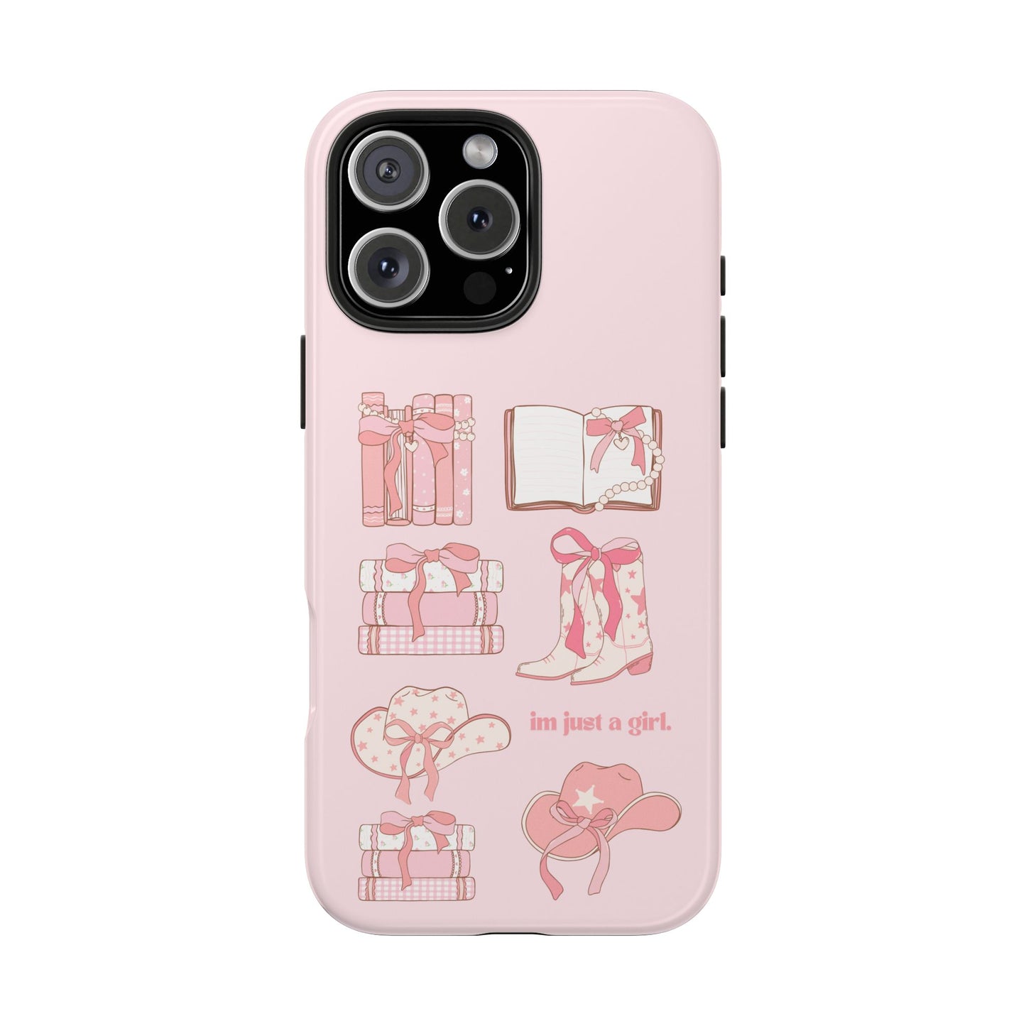Pink Fashionista Phone Case - 'I’m Just a Girl' Design