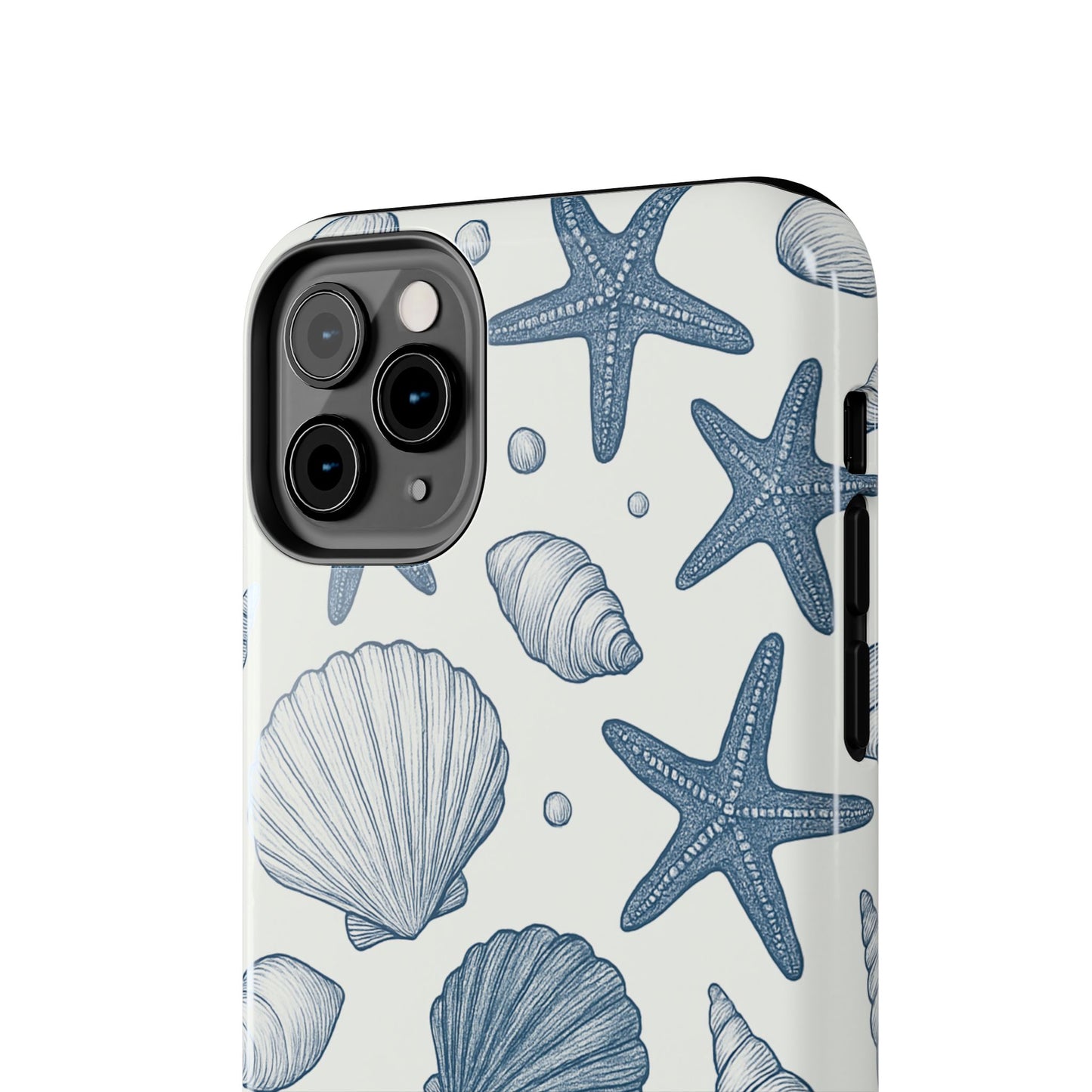 Z Coastal Shells Tough Phone Case - Nautical Design for Ocean Lovers