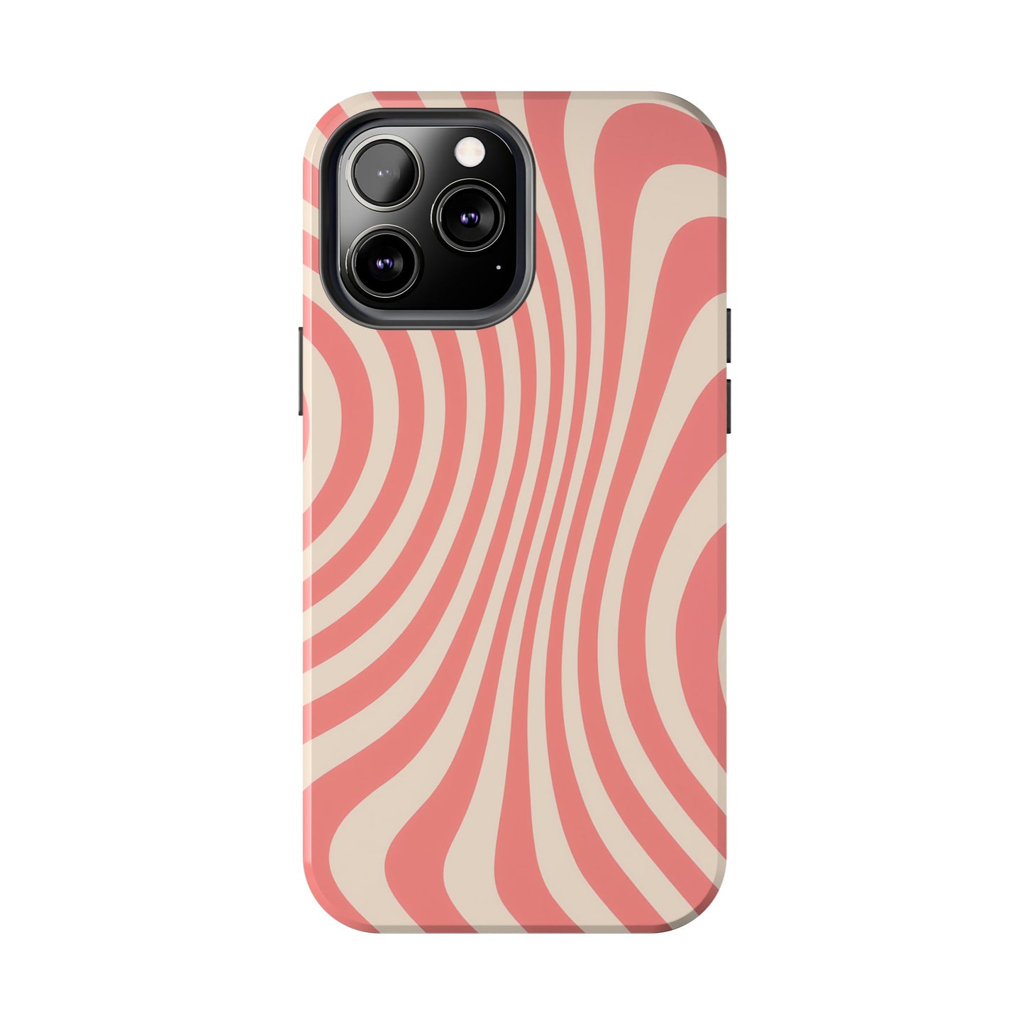 Stylish Waves Phone Case - Trendy Mobile Accessory, Durable Protection, Gift for Teens, Modern Design, Pink Aesthetic