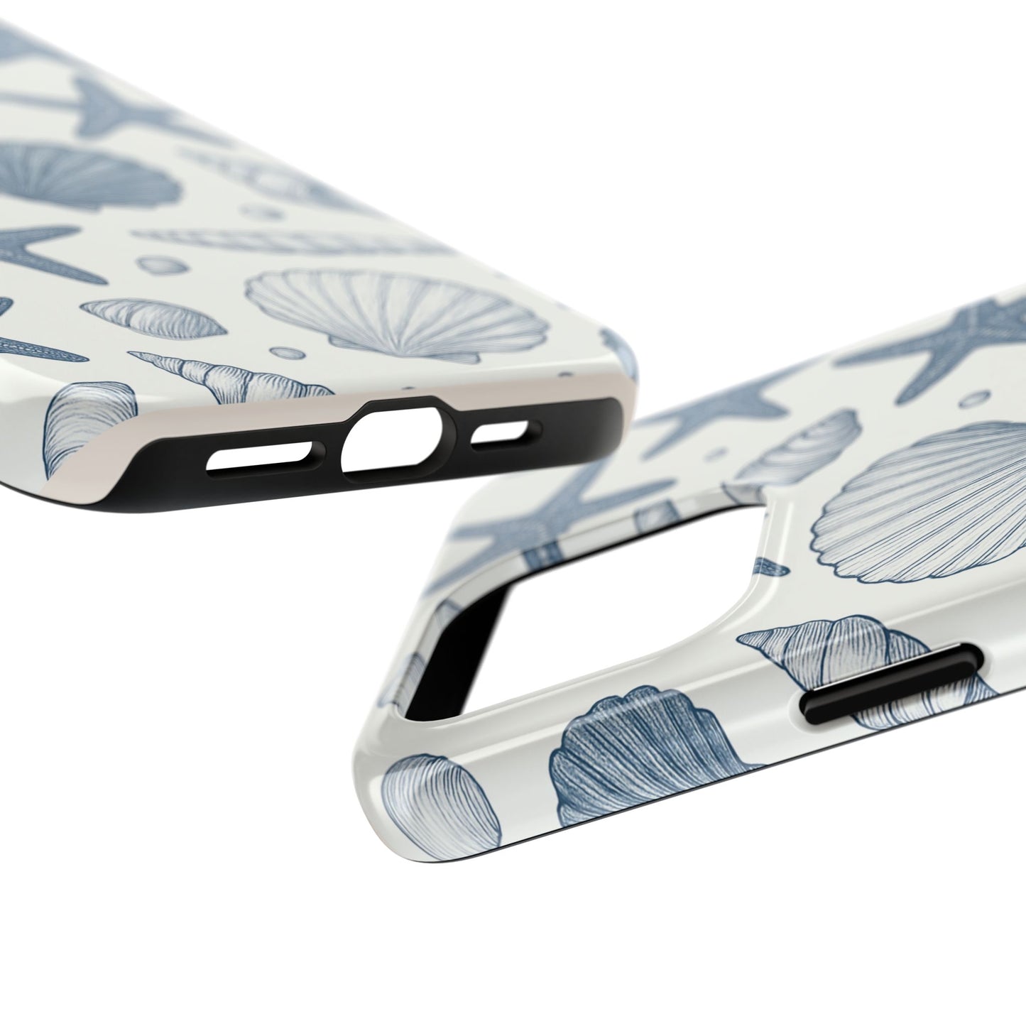 Z Coastal Shells Tough Phone Case - Nautical Design for Ocean Lovers