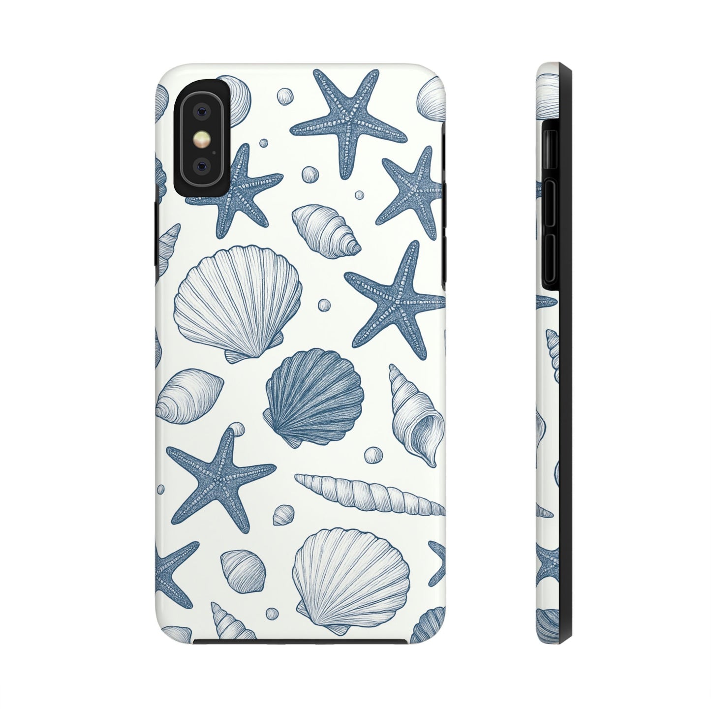 Z Coastal Shells Tough Phone Case - Nautical Design for Ocean Lovers