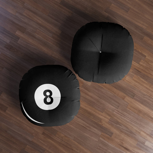 Y2k Round Pool Table 8 Ball Tufted Floor Pillow, Game Room Decor, Fun Seating, Casino Theme, Gift for Gamers, Vintage Style Cushion