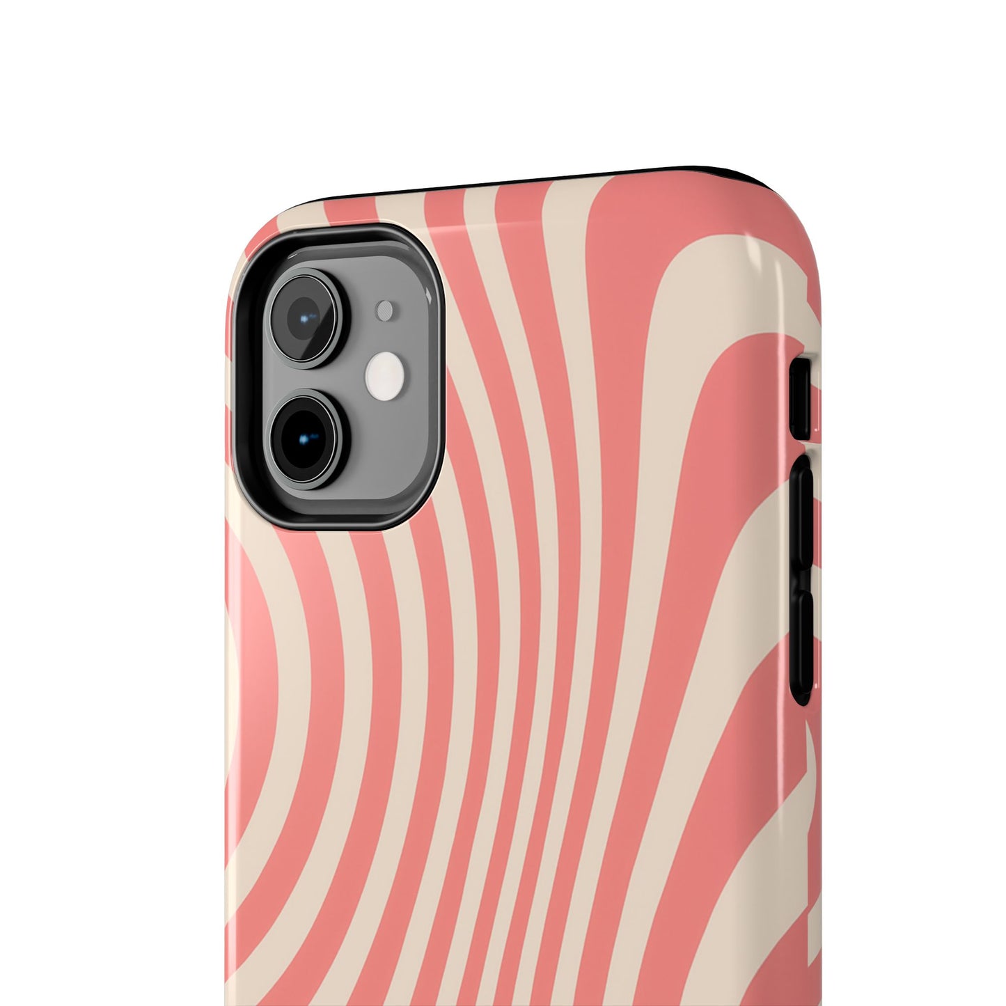Stylish Waves Phone Case - Trendy Mobile Accessory, Durable Protection, Gift for Teens, Modern Design, Pink Aesthetic